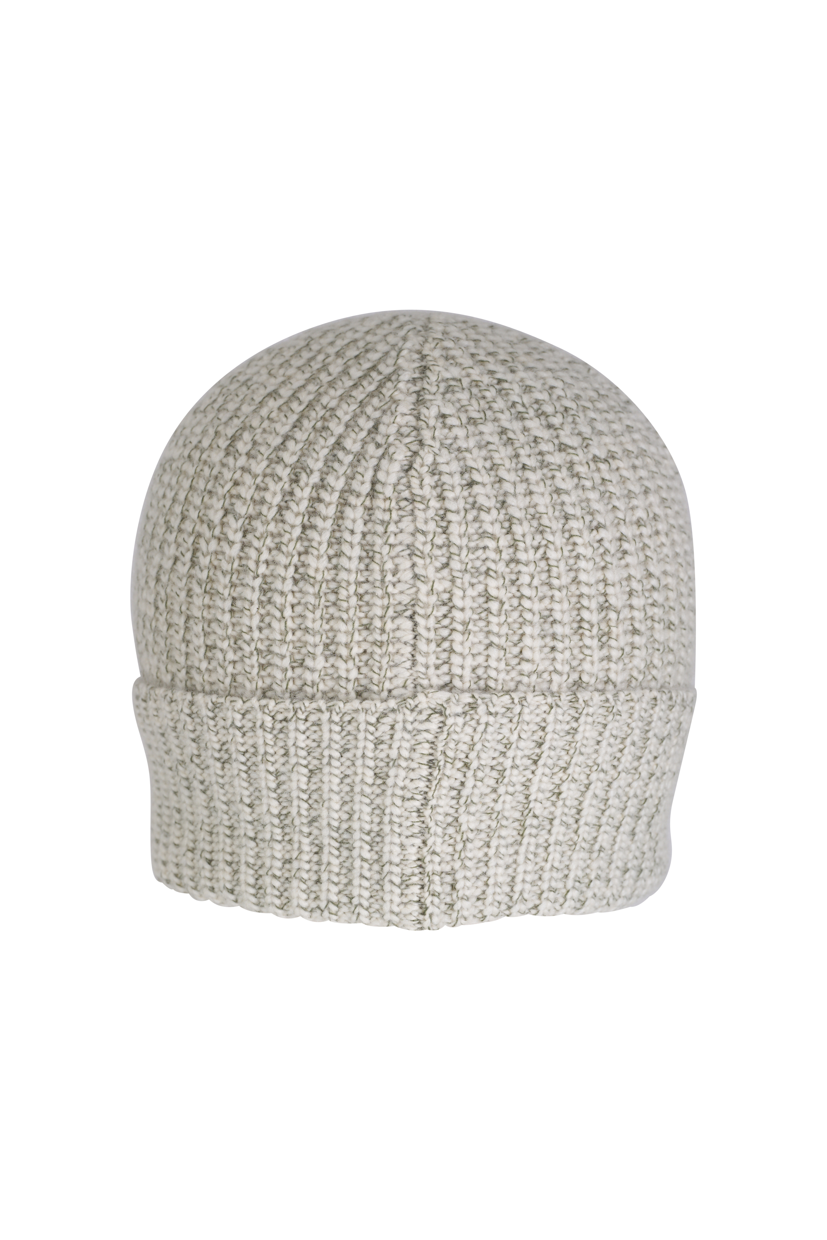 ベレー帽 Brunello Cucinelli Brunello Cucinelli Cashmere Beanie With M Brunello Cucinelli - Gray Ribbed Cashmere Beanie