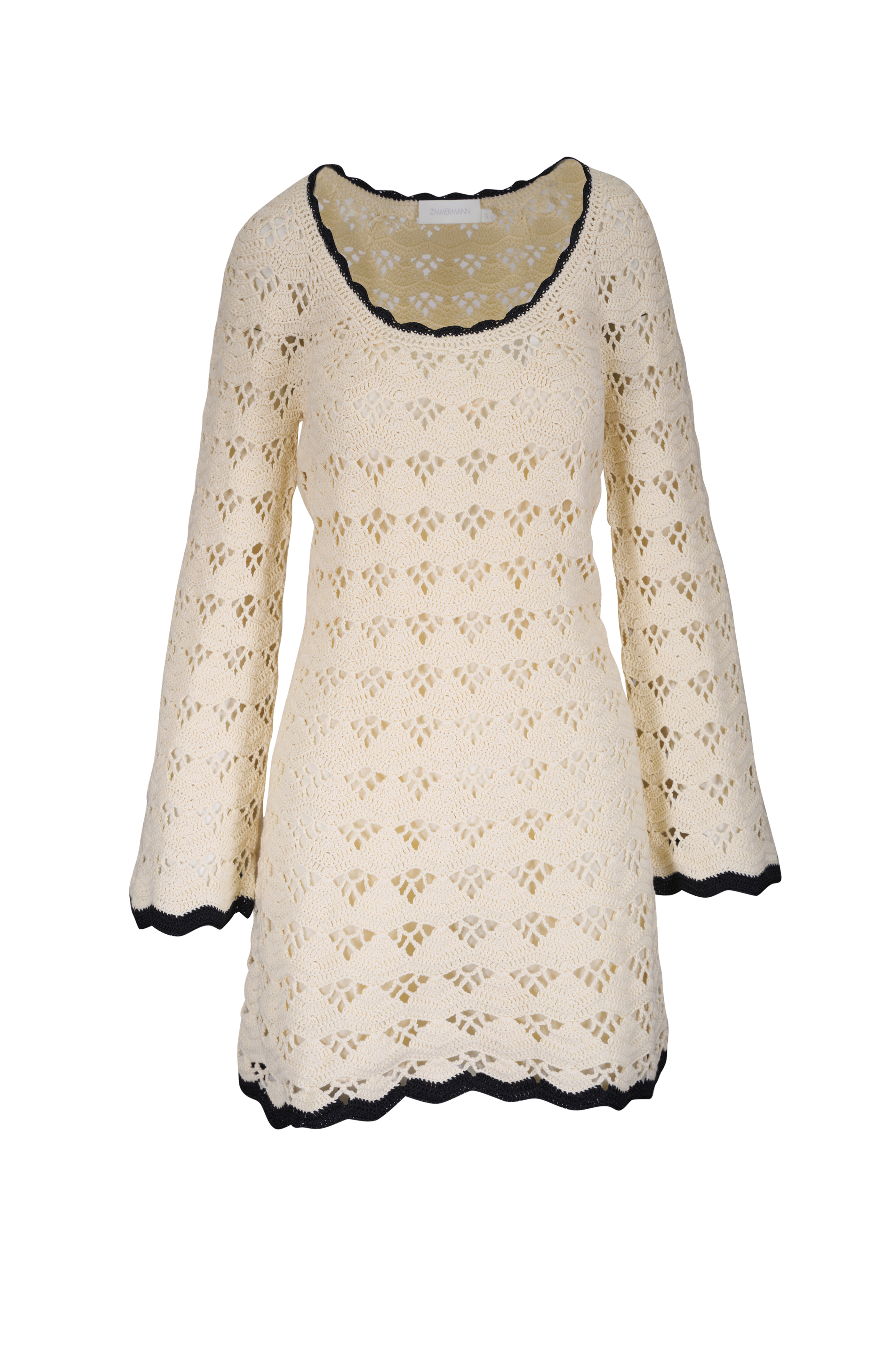 ローブブランPin-tuck Lace Mini Dress White