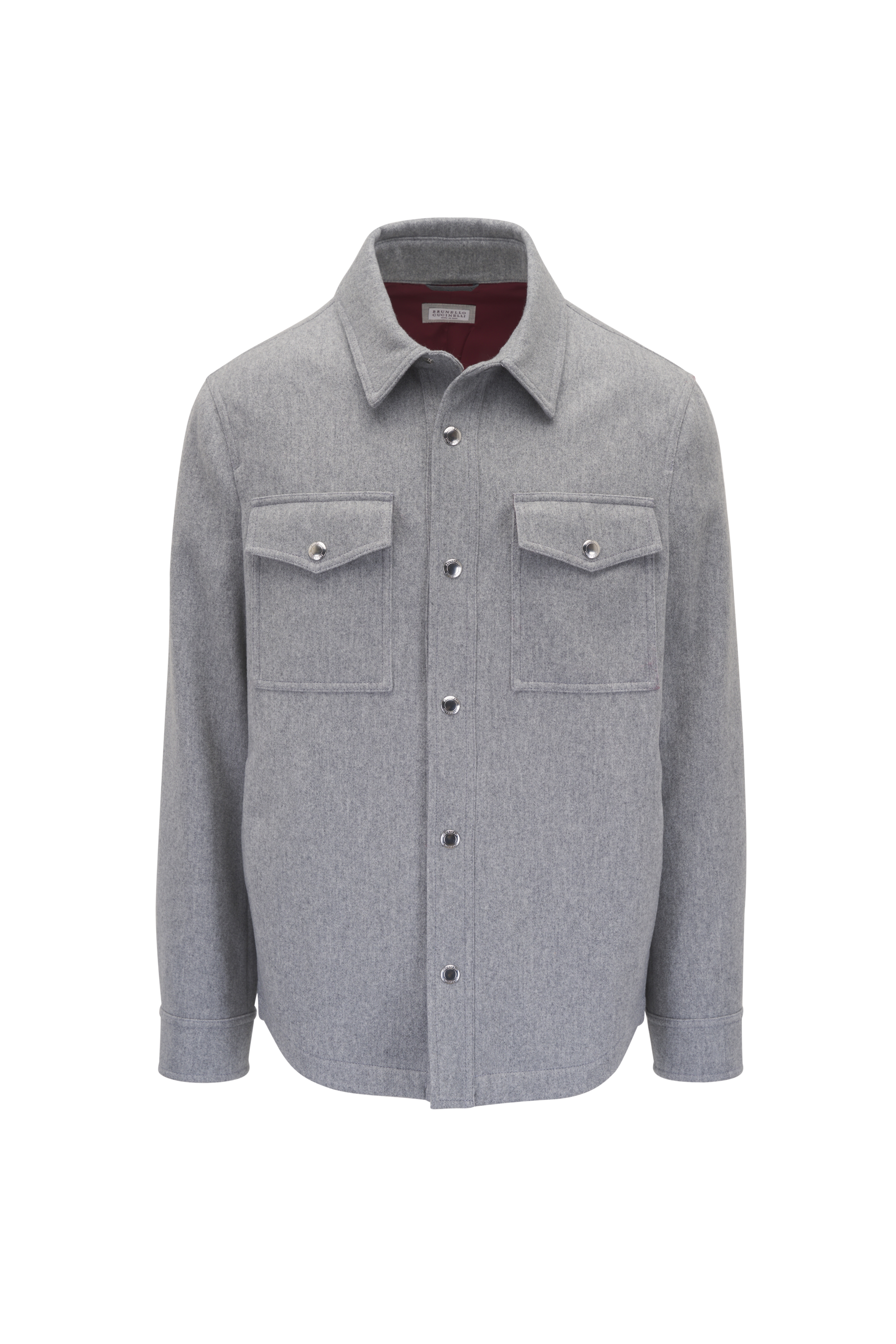 MONCLER ロコハッチフテットシャケット W1A000835963V 268 Moncler - Cabalian Gray Wool Shacket | Mitchell Stores