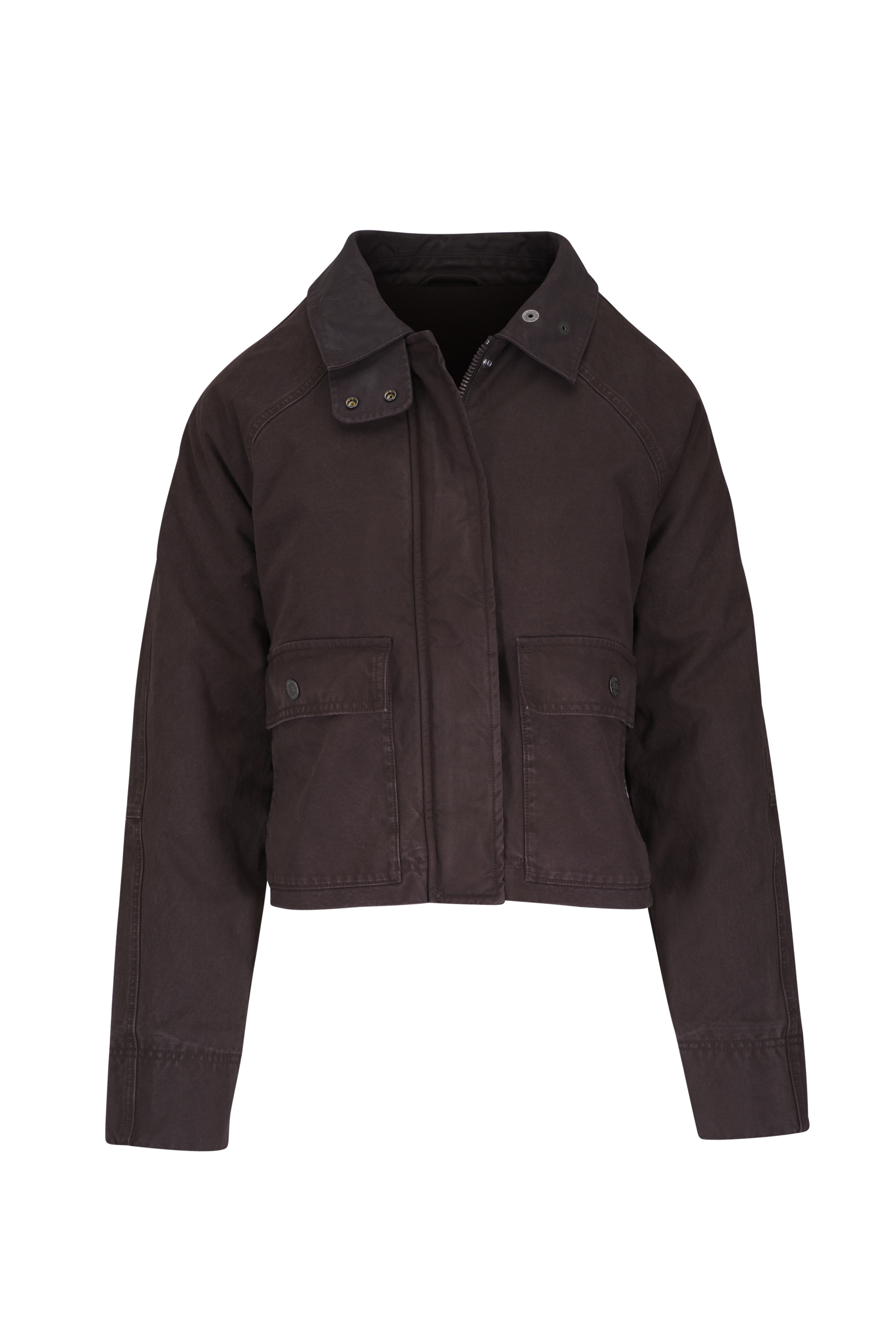 Herno - Pale Pink Techno Taffeta Short Zip Jacket