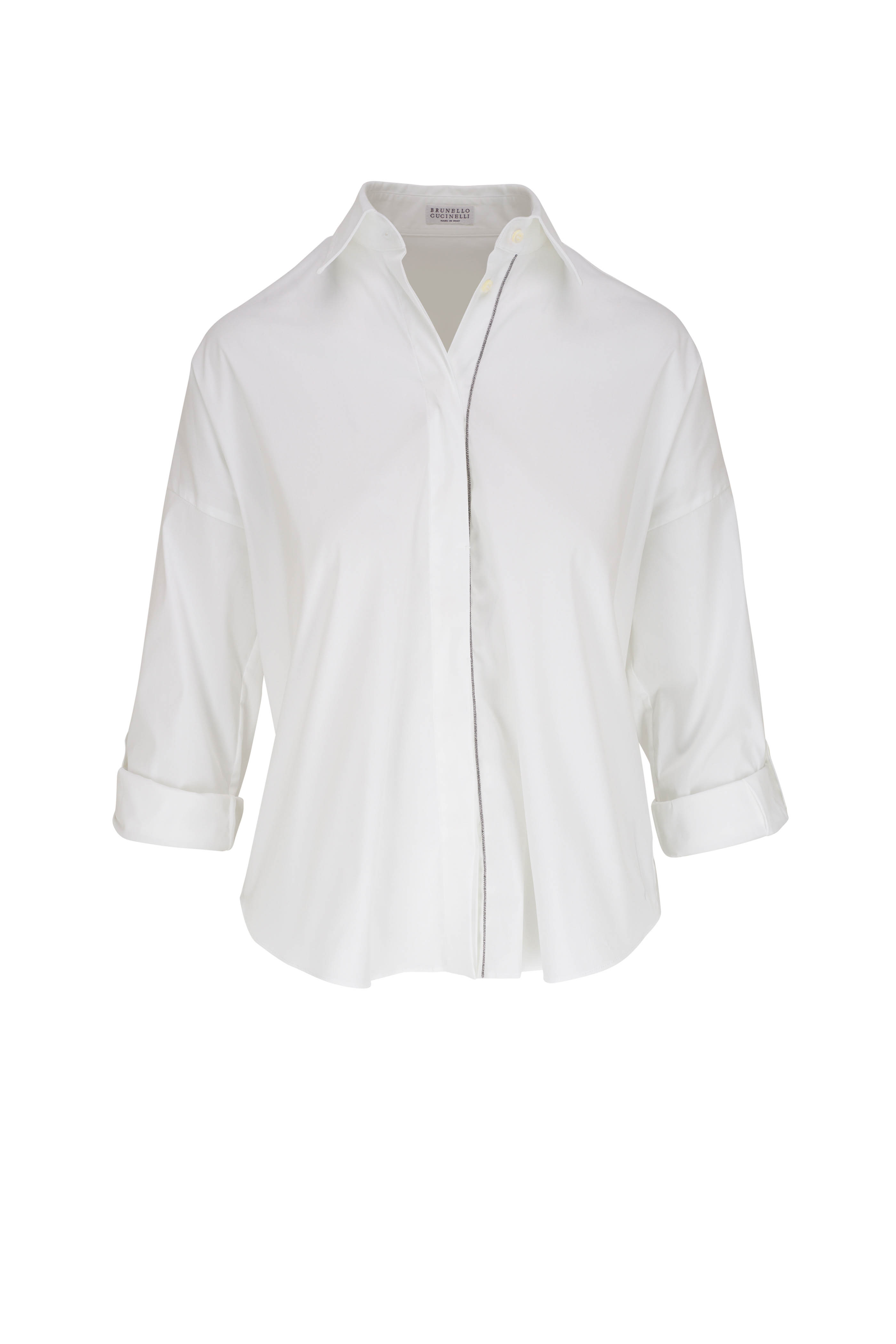 Lafayette 148 New York - Kennedy White Stretch Cotton Shirt