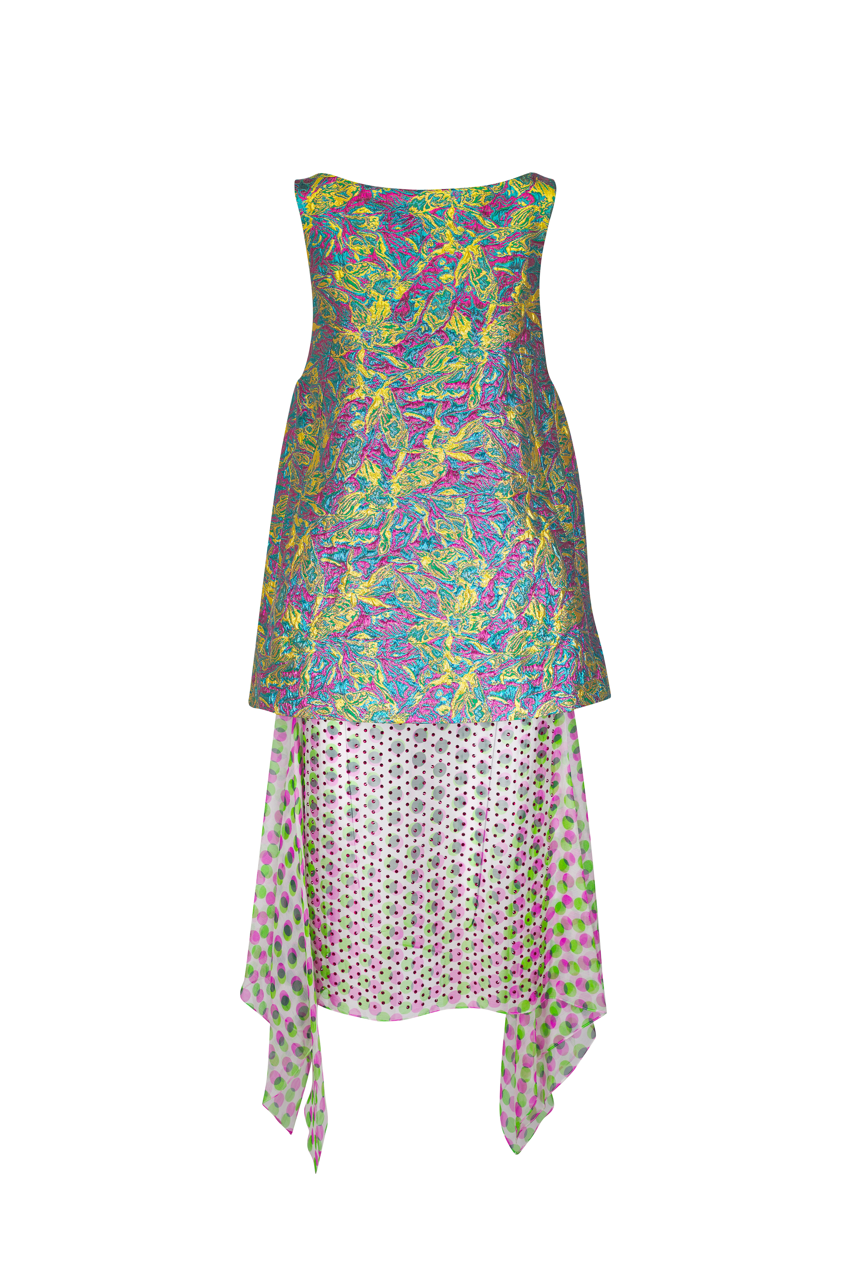 Valentino - Lemon Lime Embroidered Sheer Long Sleeve Gown