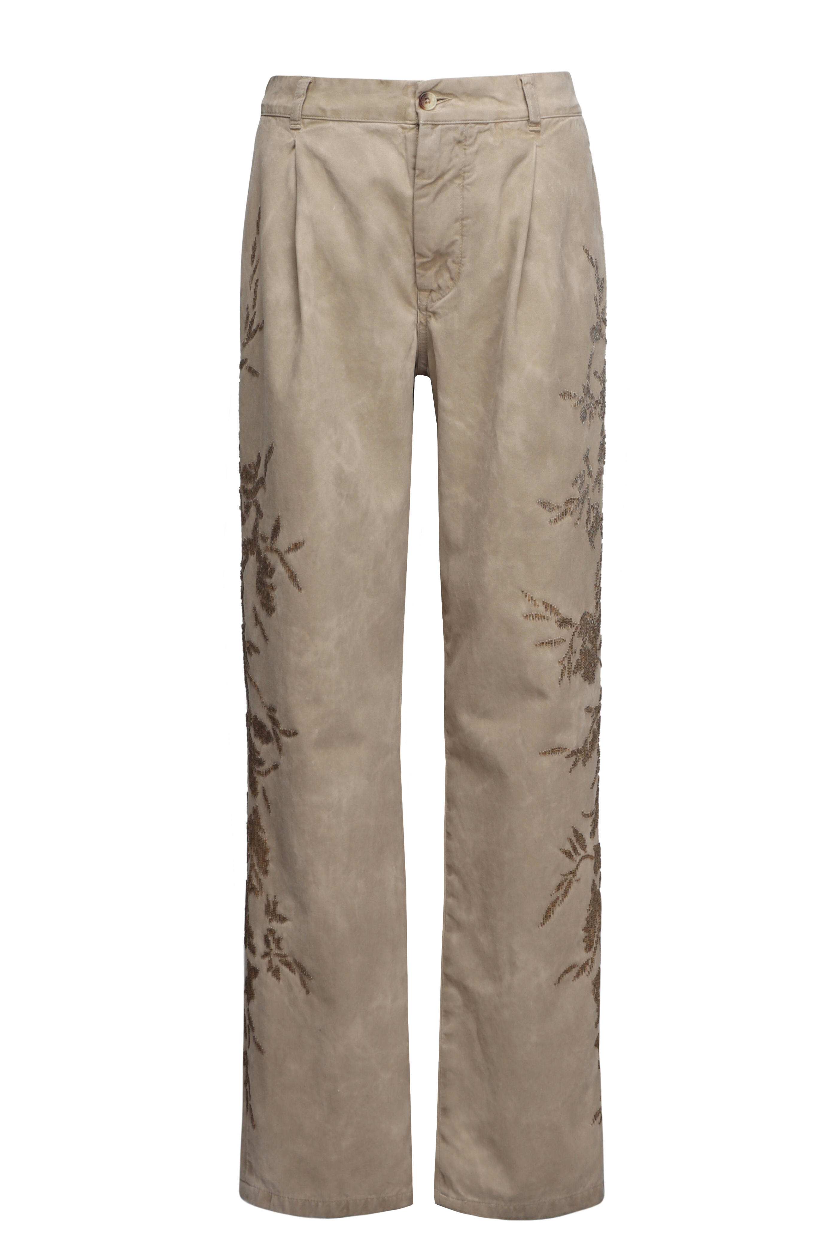 Carolina Herrera - Red Poppy Print Wide Leg Pant