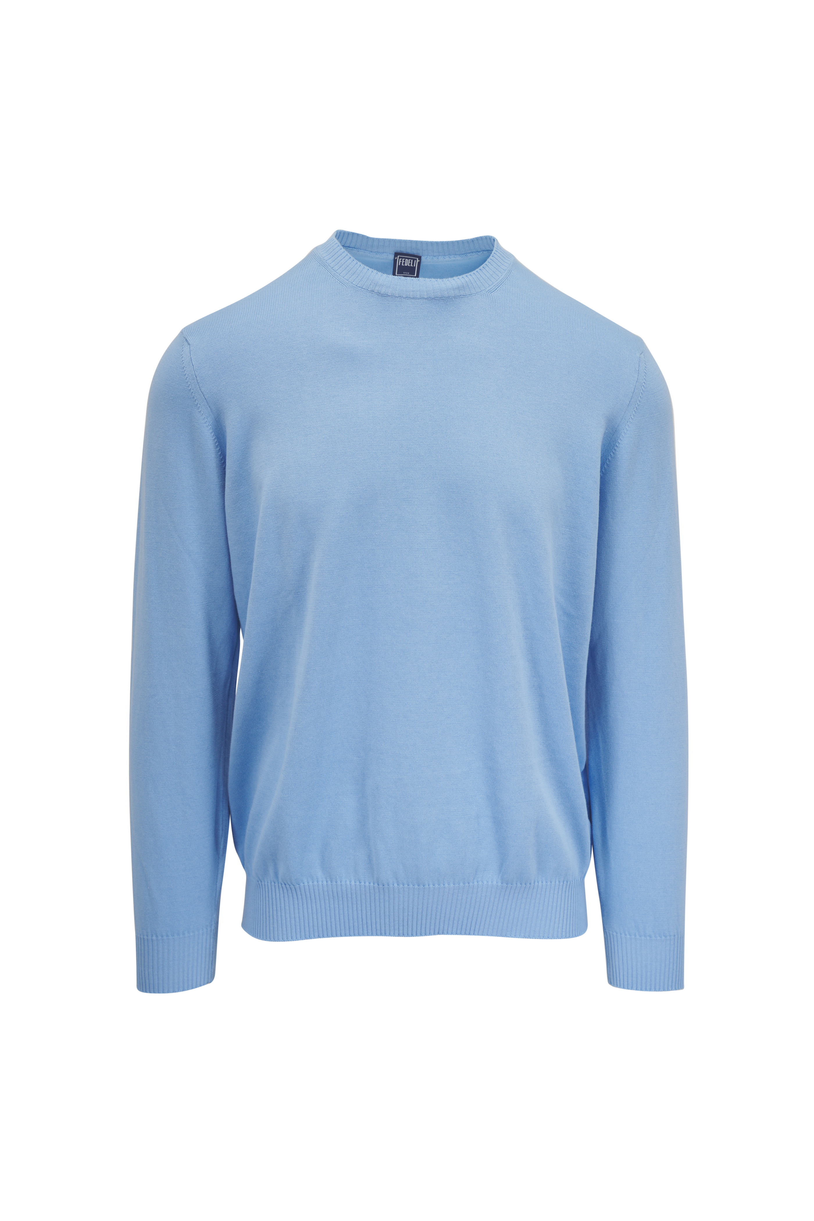 Inis Meain Knitting Co. - Blue Striped Linen Crewneck Sweater