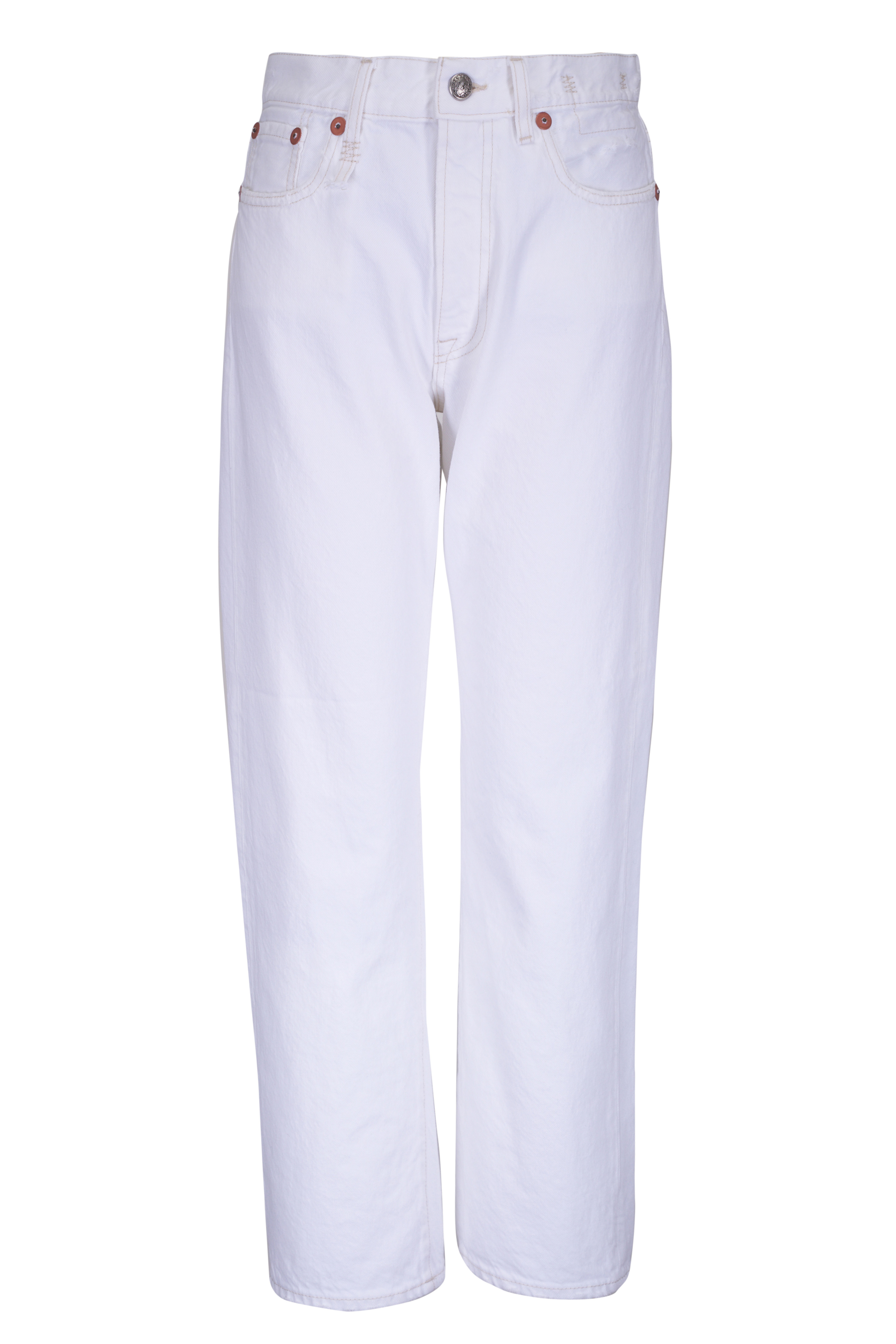 【値下げ】【未使用に近い】 『JILSANDER』 WHITE DENIM Jil Sander Japanese denim jeans with rivet accents | The