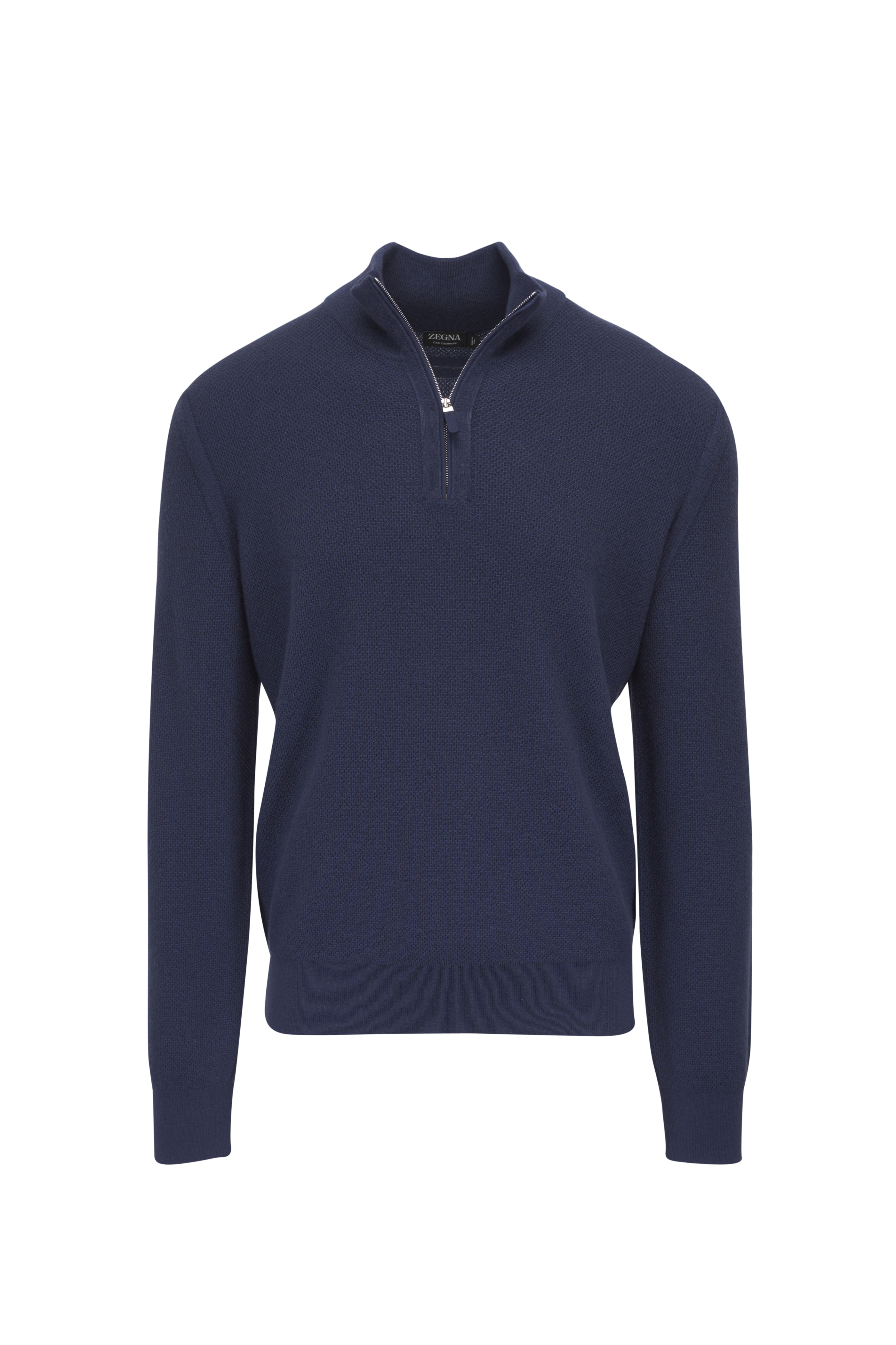 Tom Ford - Navy Blue Fine Gauge Wool Long Sleeve Polo Tom Ford - Navy Blue Fine Gauge Wool Long Sleeve Polo