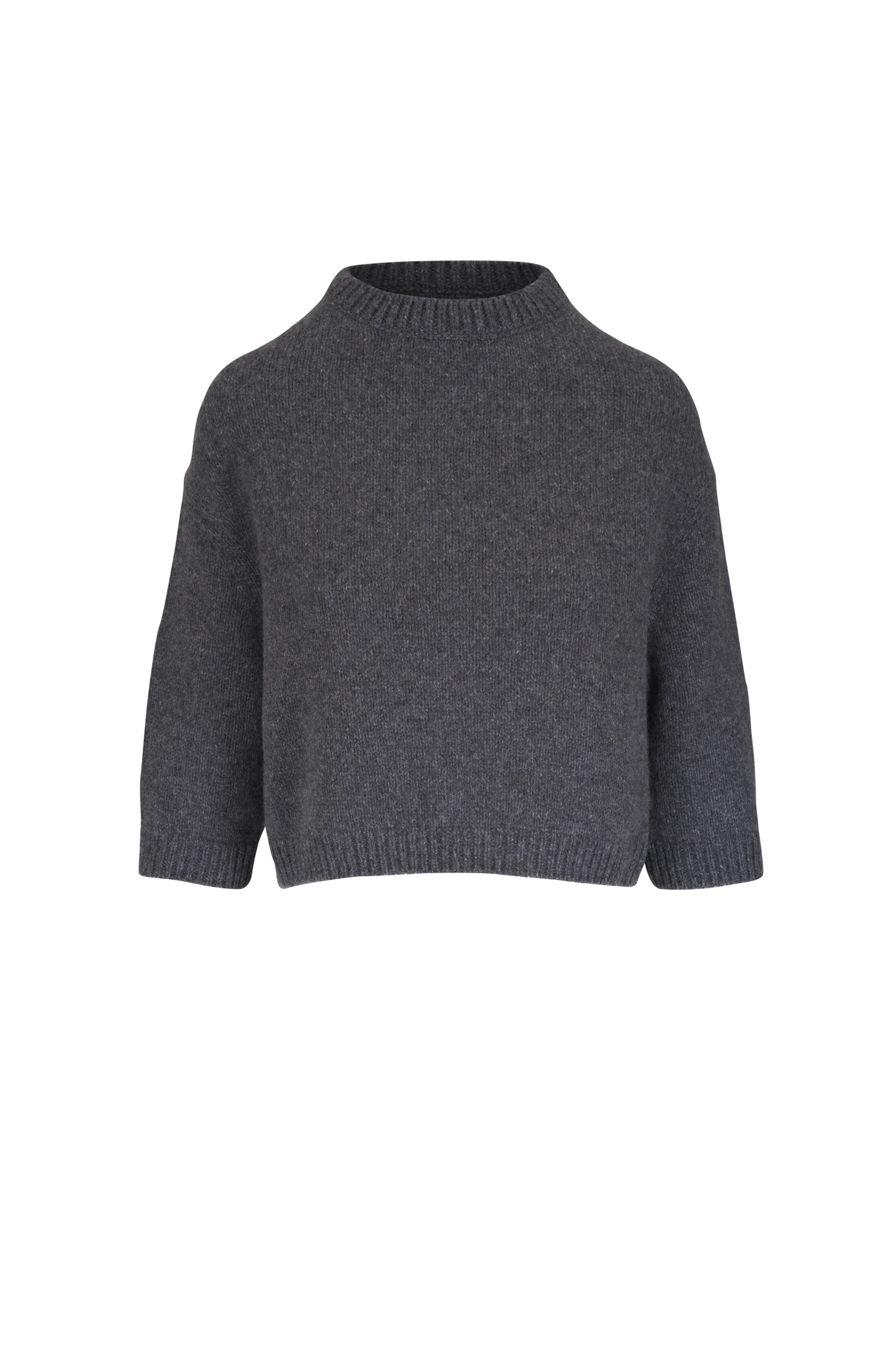 高木美佑×neith.Half Cut Over Sweat Cut Off Sweatshirt - Heather Grey — Kake and Kash