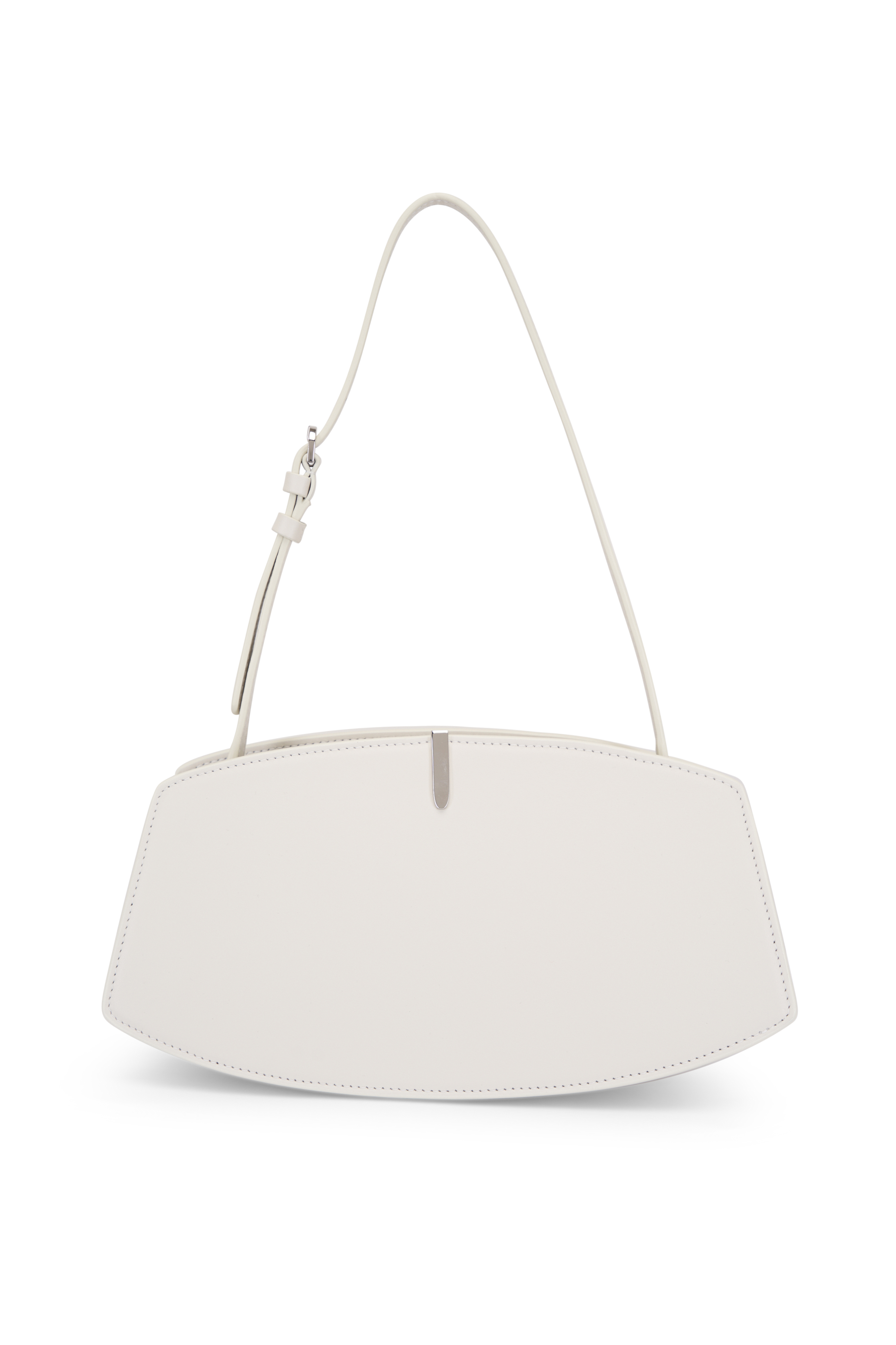 Khaite - Simona Optic White Leather Shoulder Bag