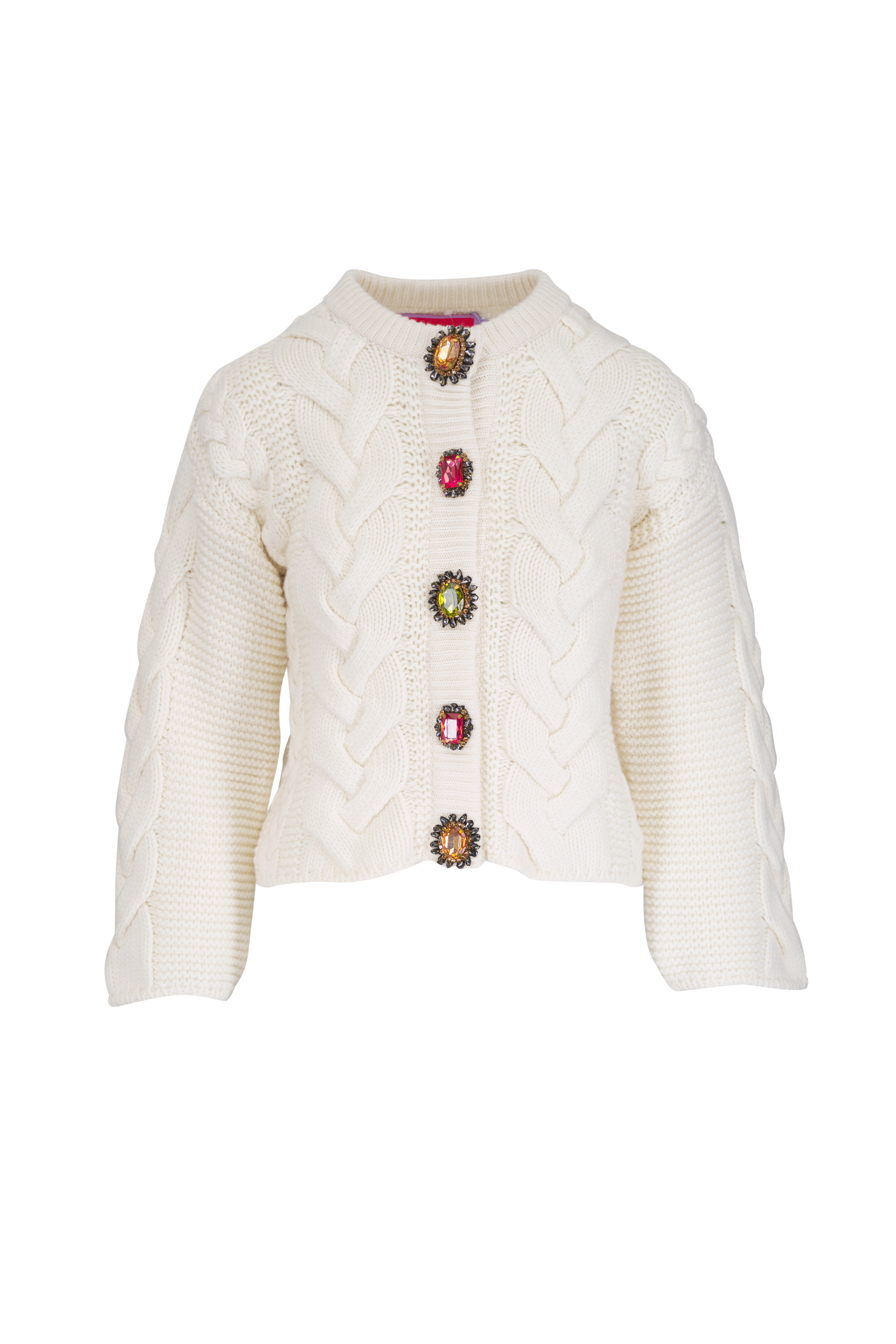 The Elder Statesman - Off White Tic-Tac-Toe Cashmere Sweater