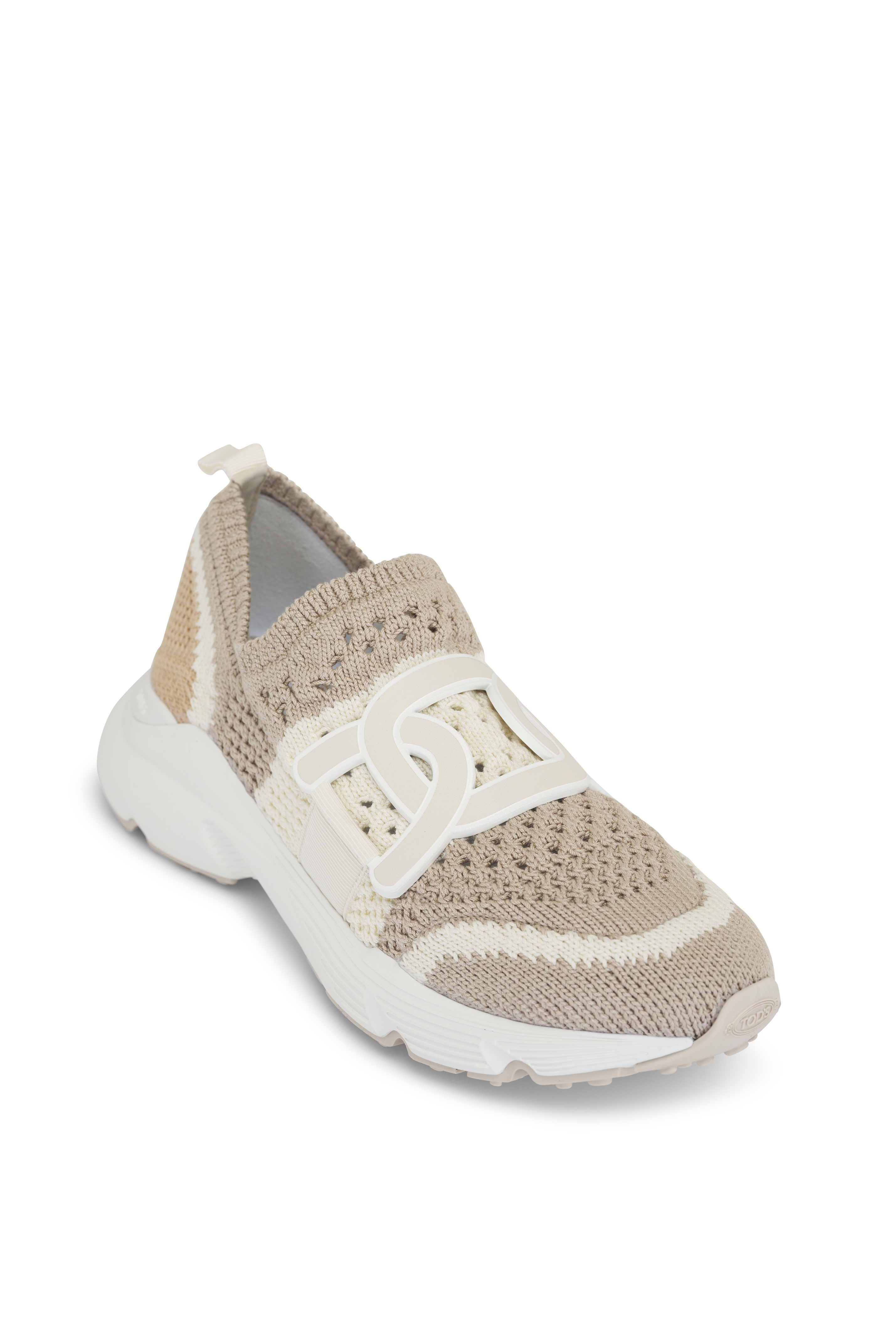 Loro Piana - 360 LP Flexy Beige Melange Knit Slip On Sneaker