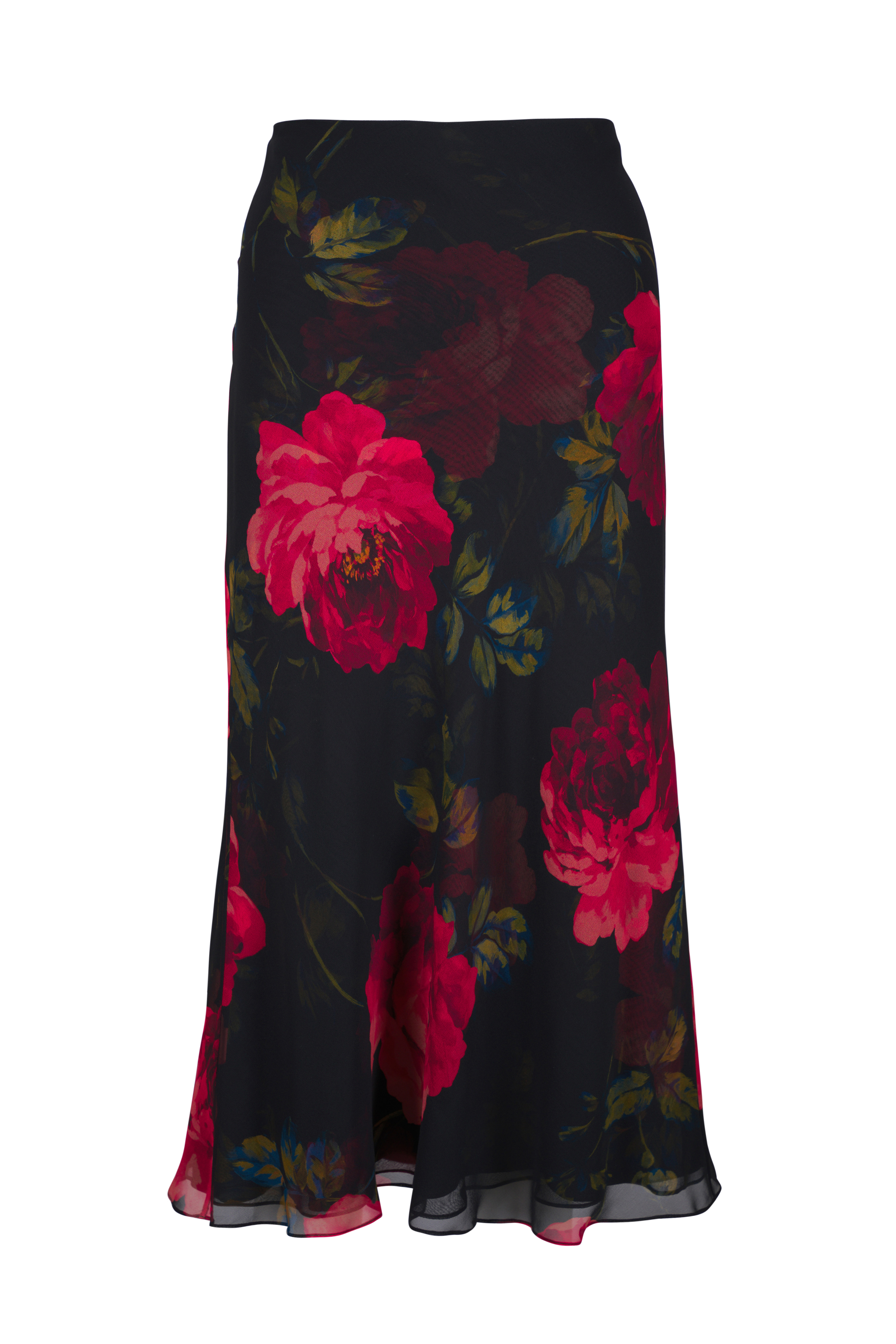 Jupe Midi Noire VALENTINO - Taille L - Occasion En Très Bon état - Style élégant Et Intemporel