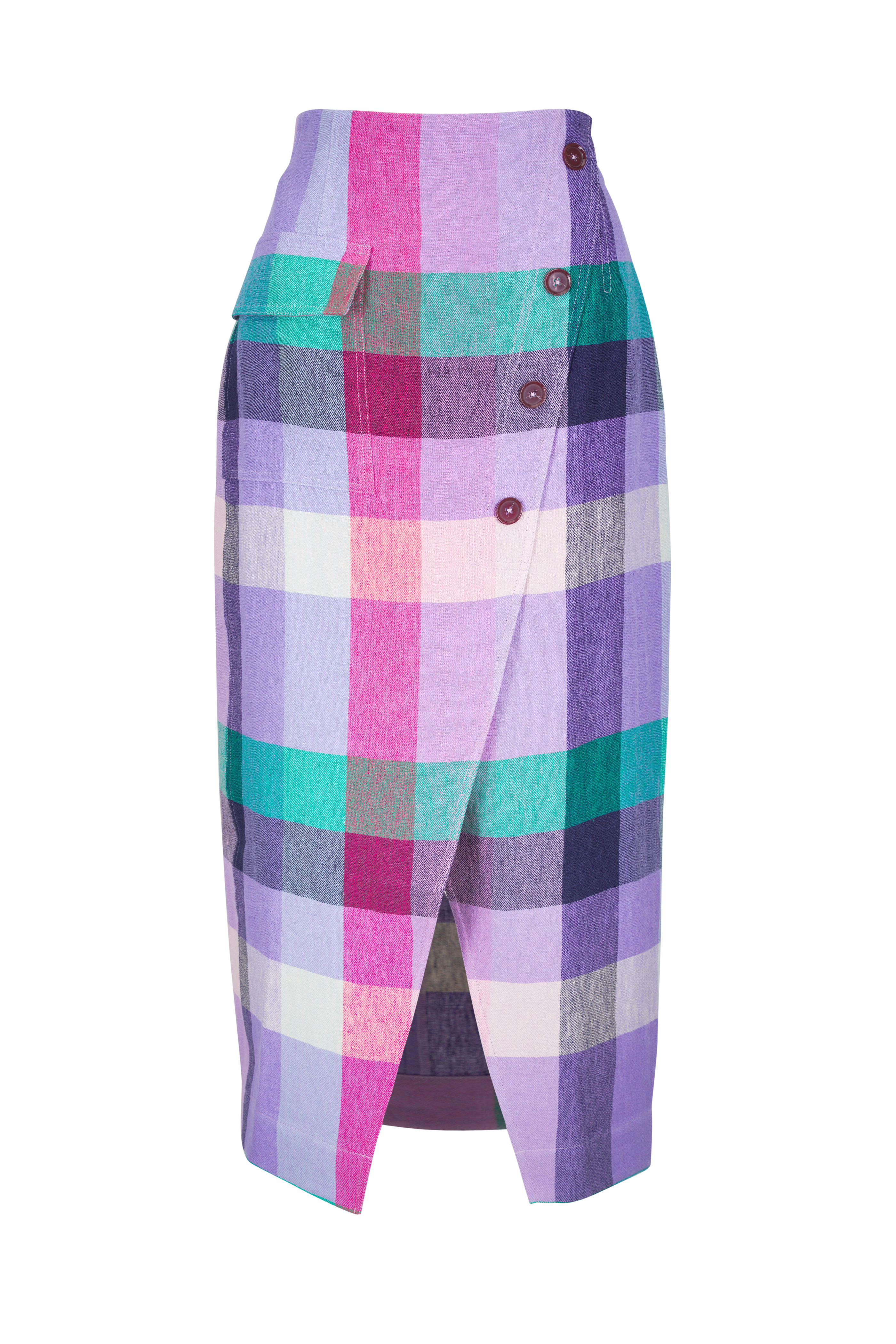Dolce & Gabbana - Purple & White Wisteria Print Midi Skirt