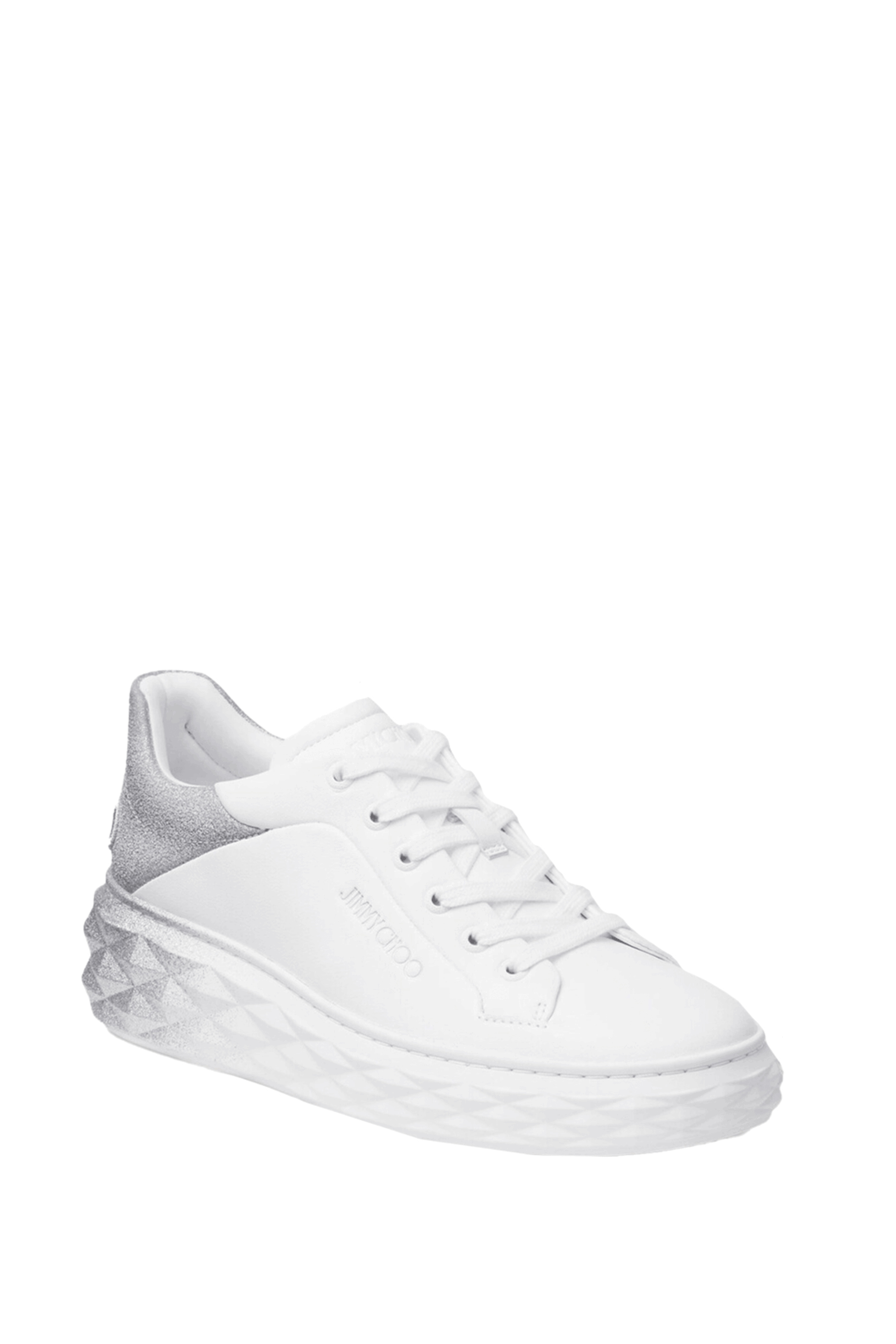 Santoni - Olympic White & Gray Low Top Sneaker | Mitchell Stores