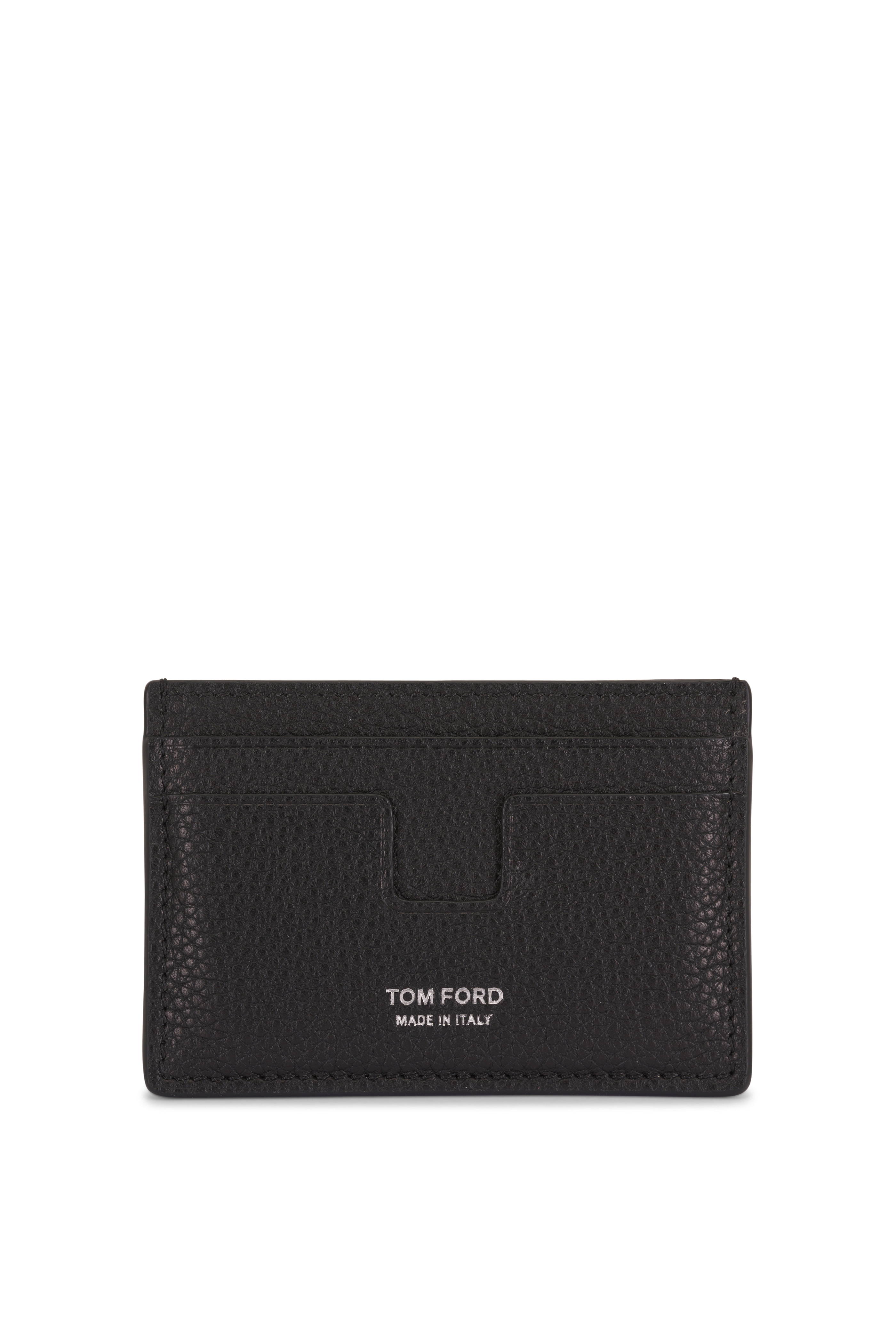 Tom Ford - Embossed Leather Money Clip Green Wallet