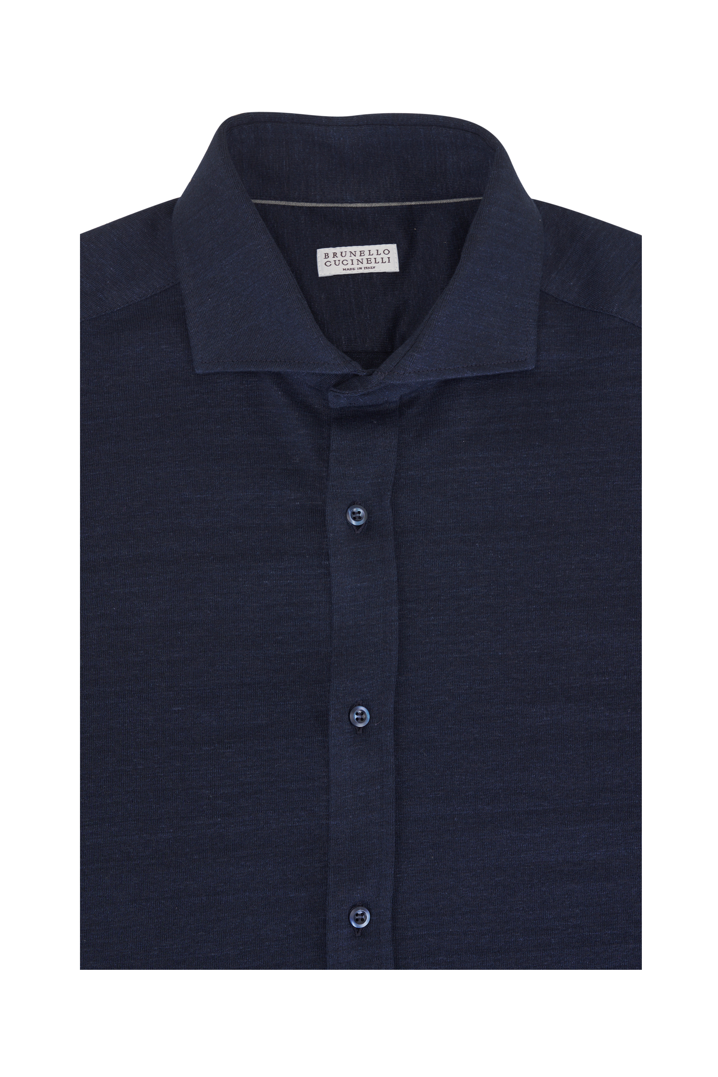Brunello Cucinelli - Navy Blue Regular Fit Polo