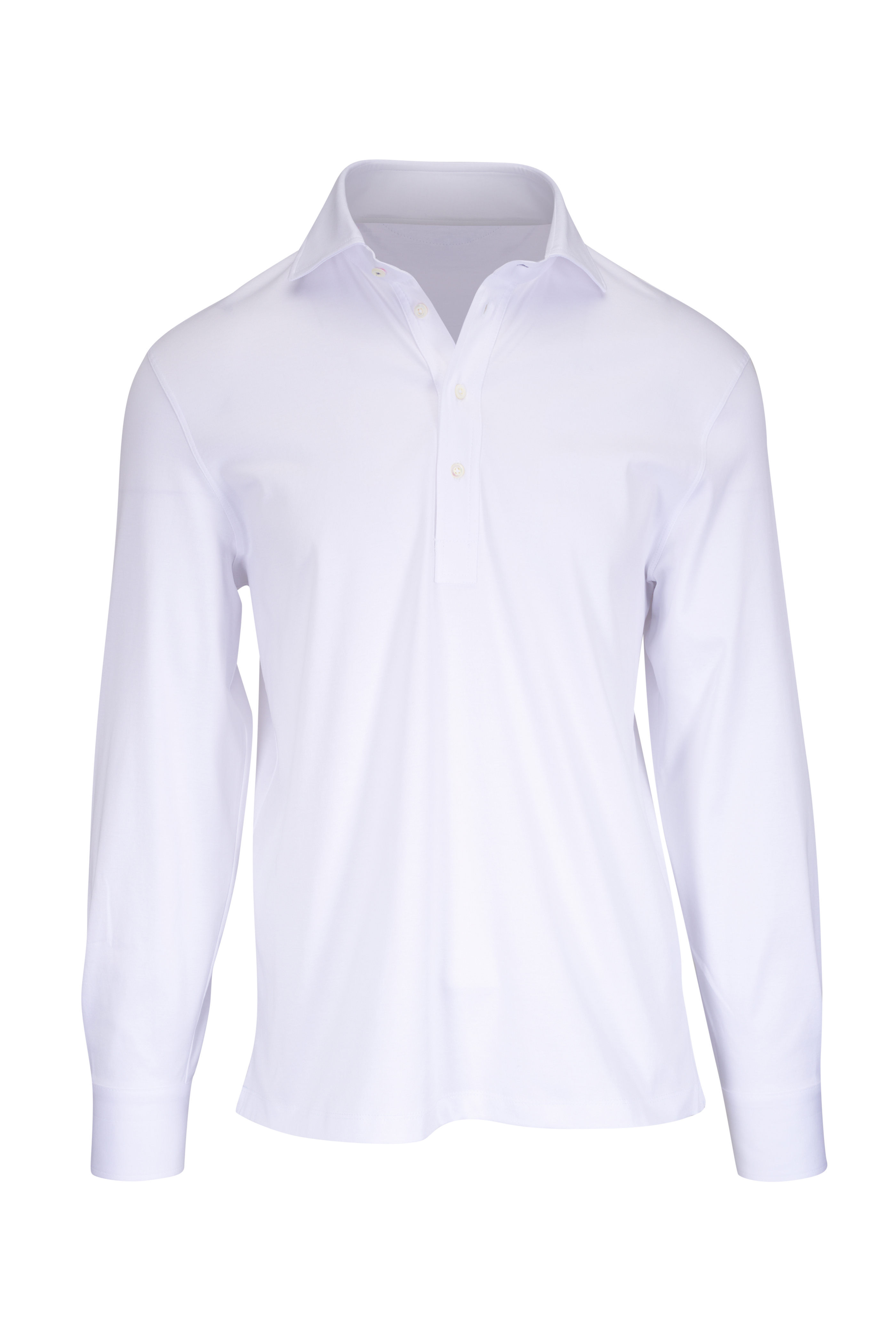 Moncler - White Long Sleeve Piqué Logo Polo | Mitchell Stores Moncler - White Long Sleeve Piqué Logo Polo | Mitchell Stores