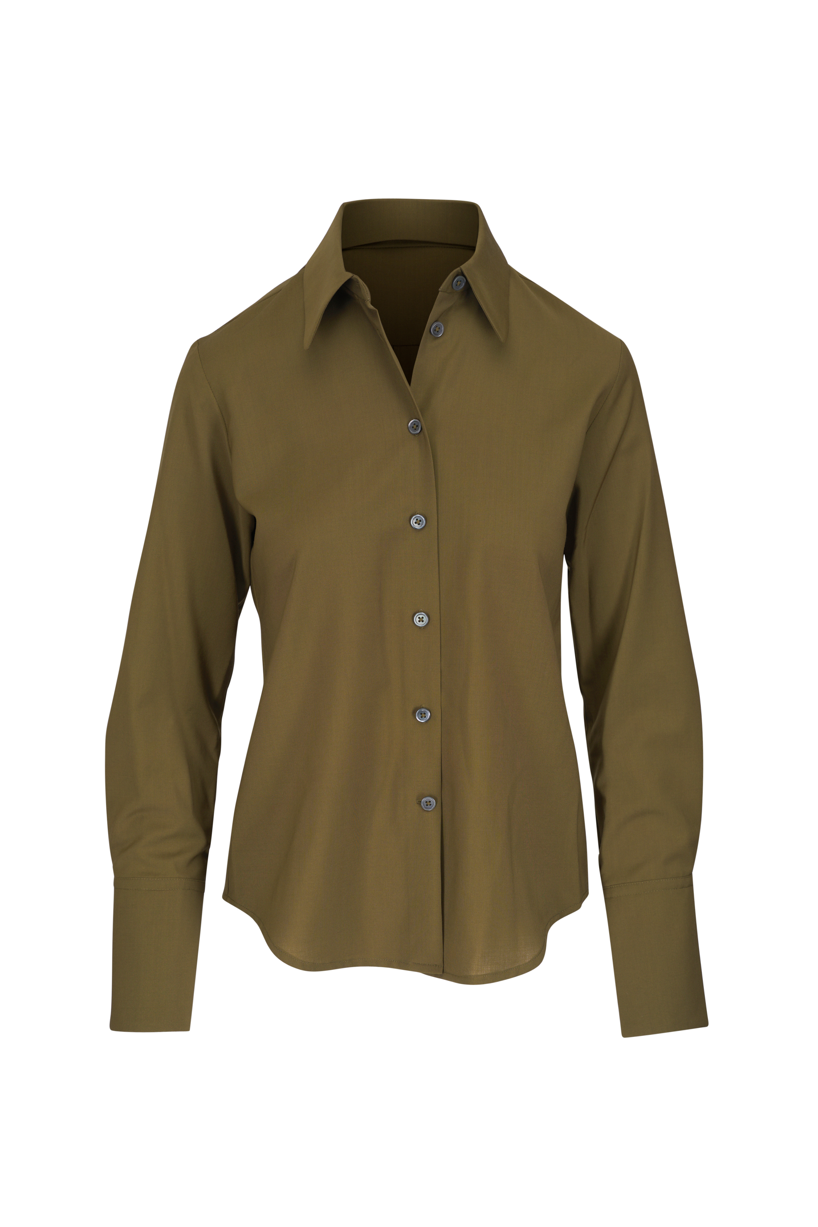 Zero + Maria Cornejo - Olive Ruched Circle Tunic