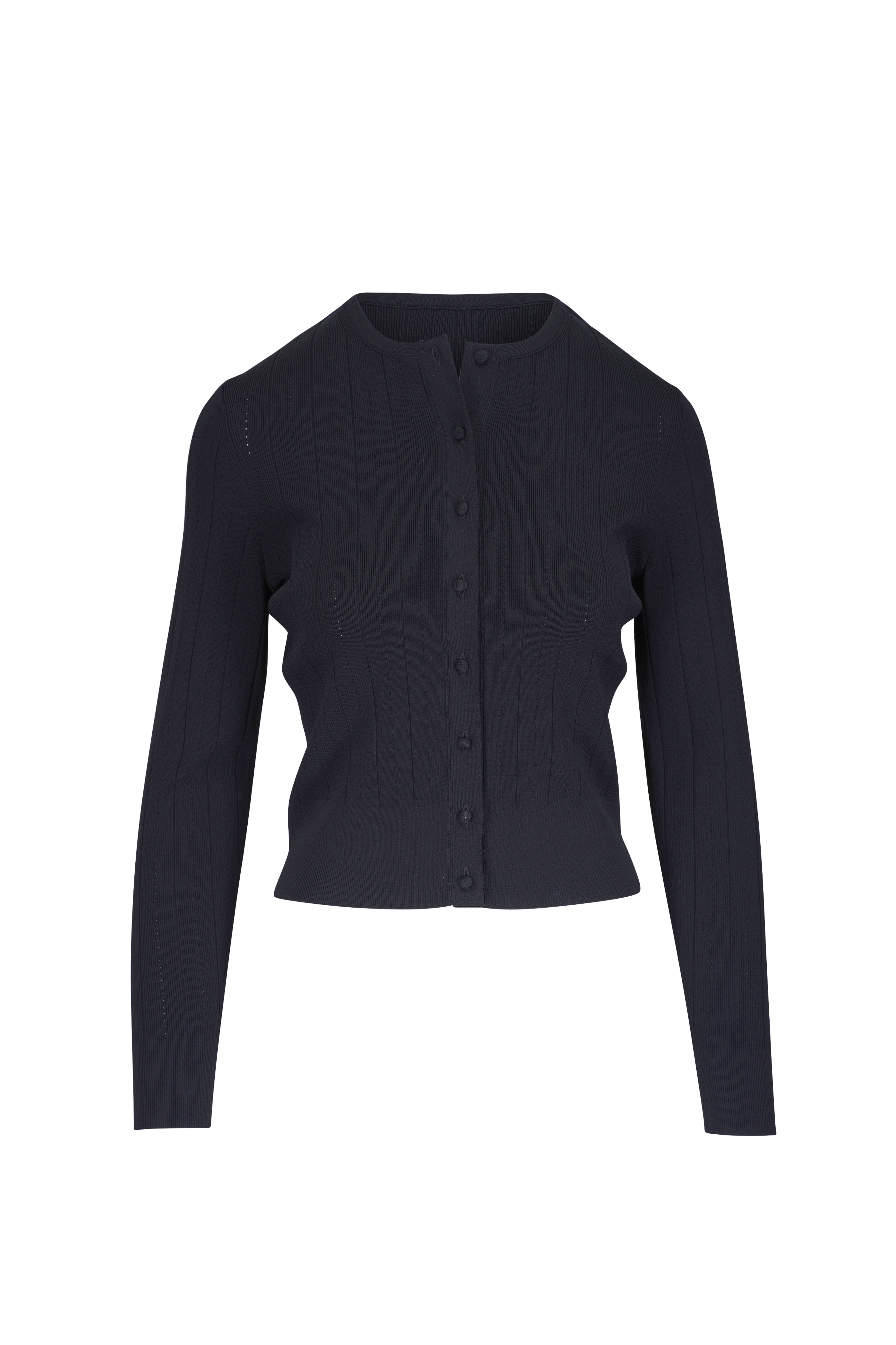 DOLCE & GABBANA ブラックカーディガン Dolce & Gabbana - Black Lace Trim Button Down Cardigan