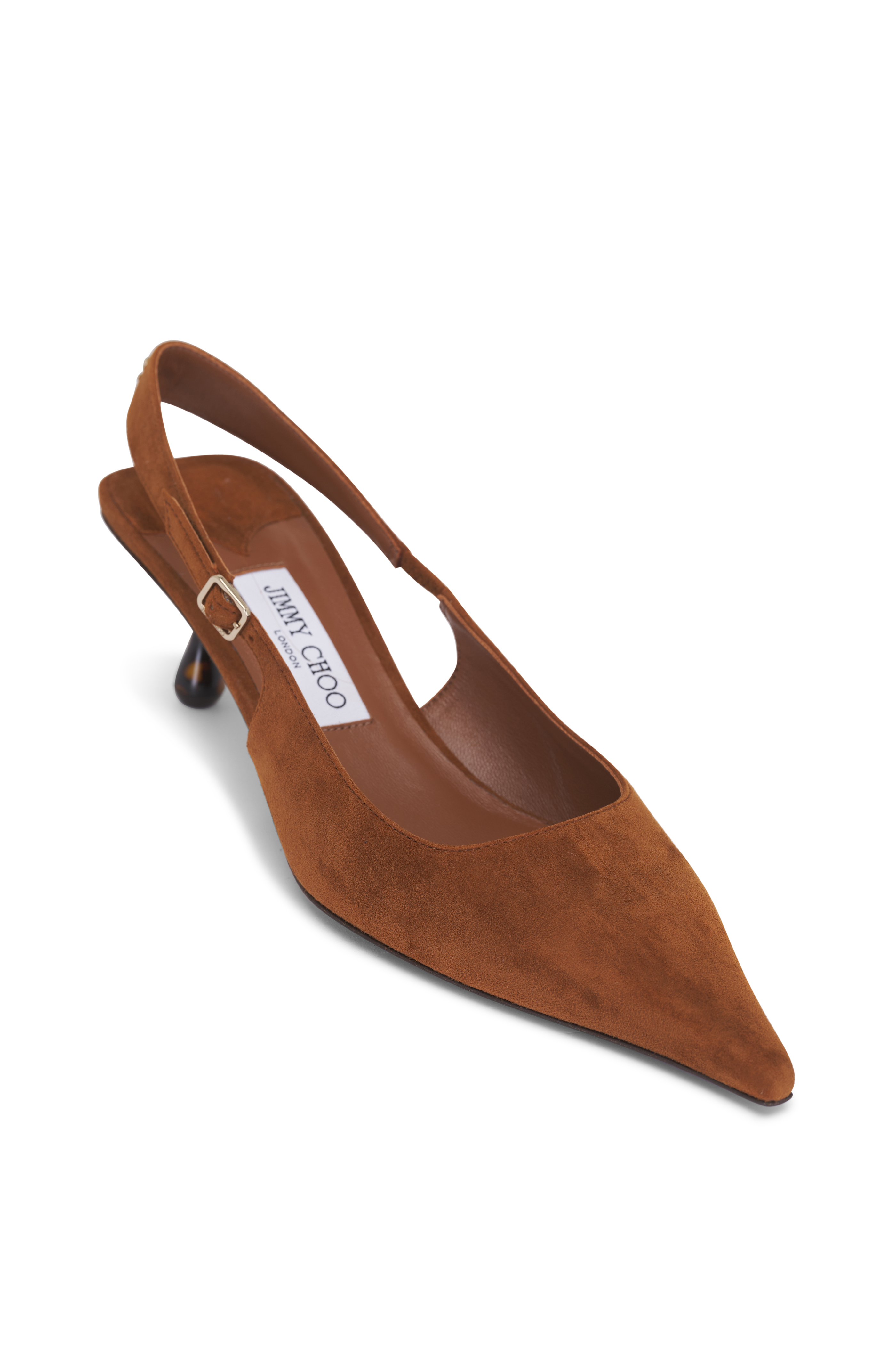 Jimmy Choo - Erin Navy Blue Suede Slingback, 60mm