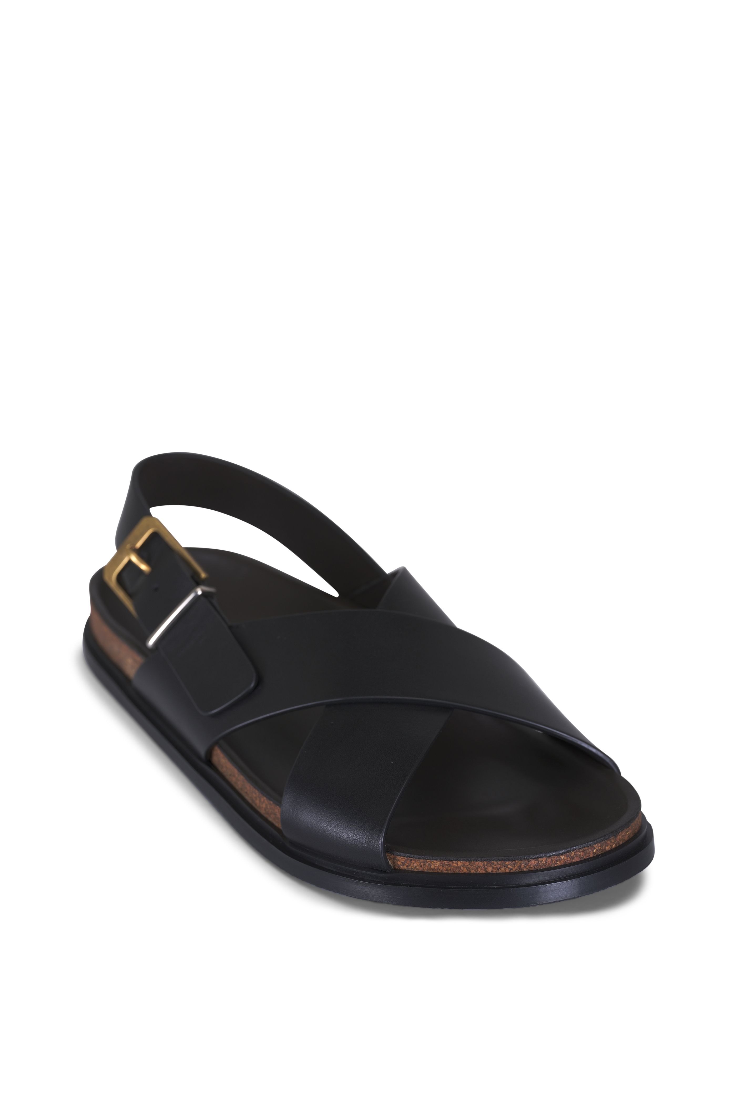 The Row - Rai Black Strappy Sandal, 65mm | Mitchell Stores
