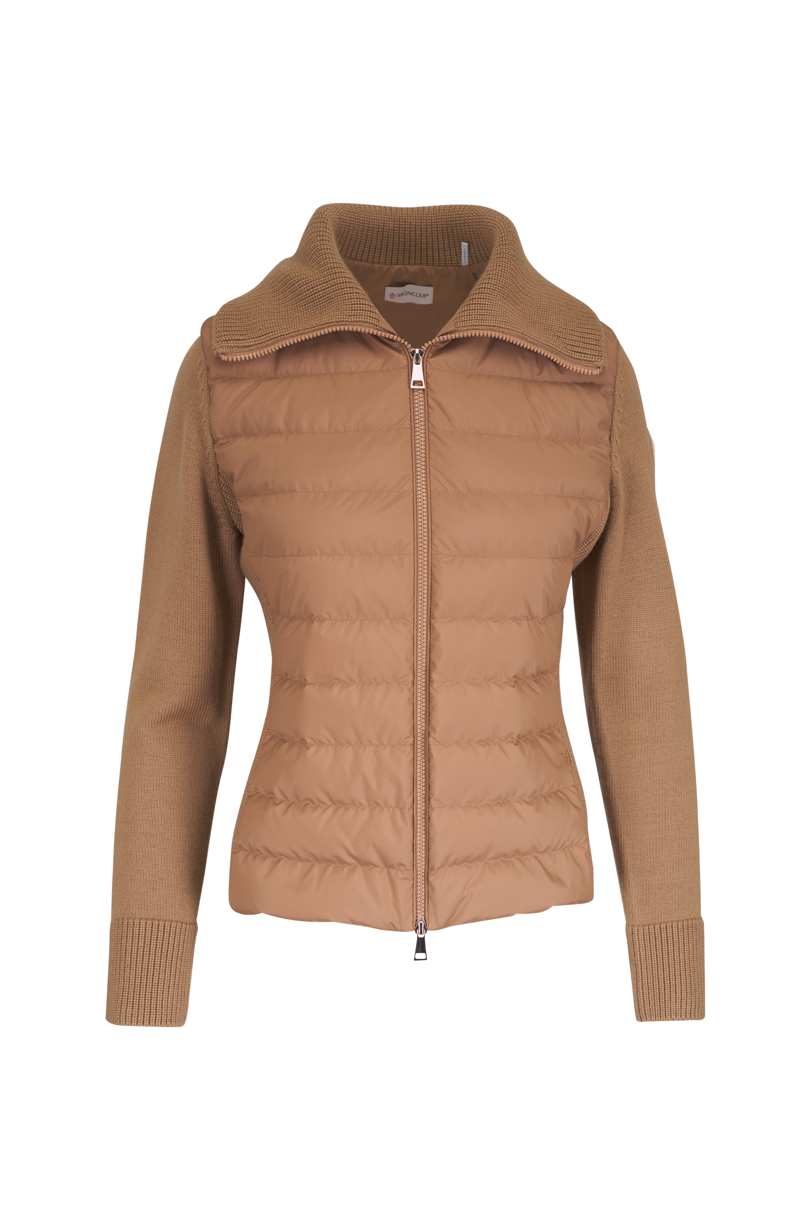 Moncler - Black Pearl Finish Down Knit Jacket | Mitchell Stores
