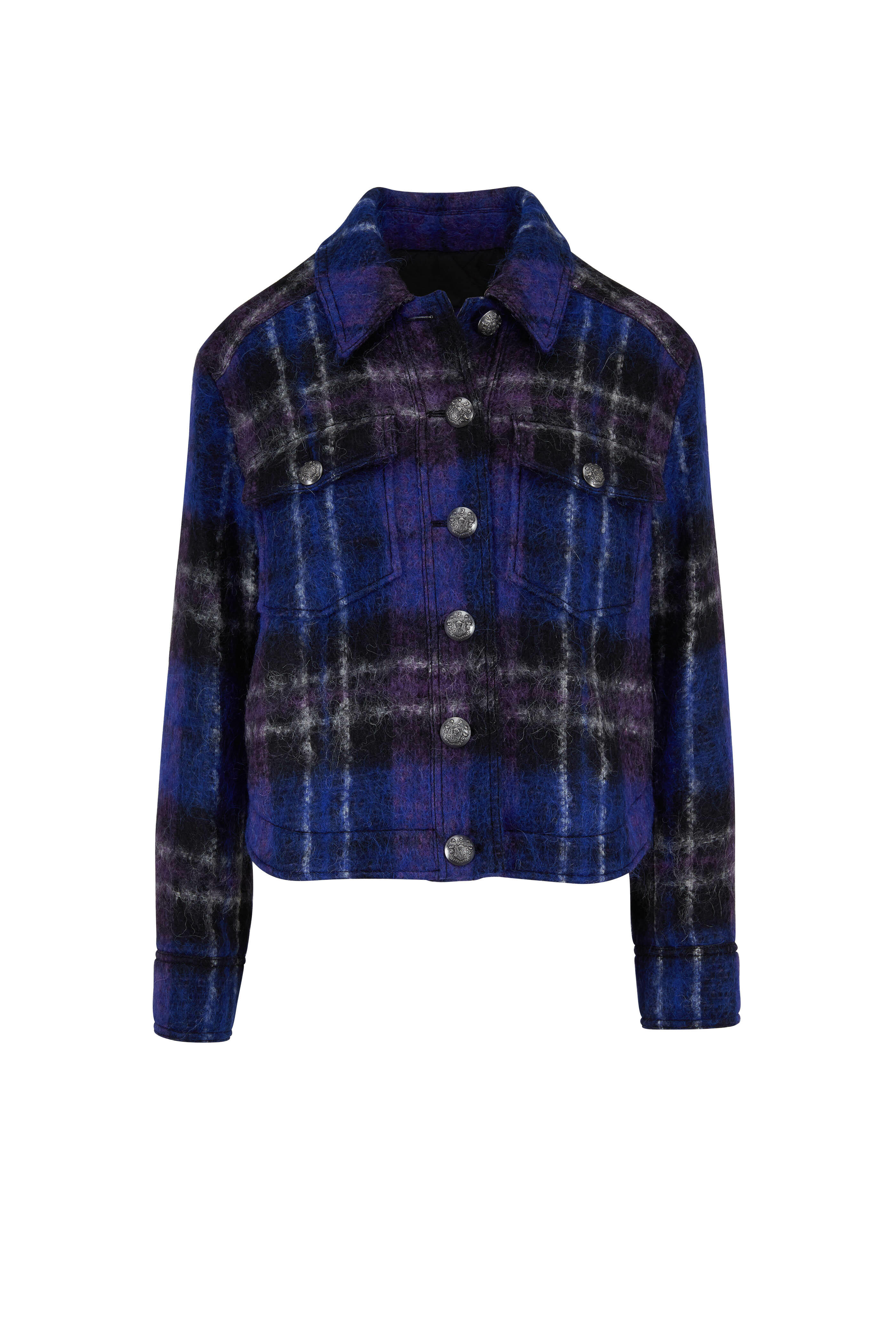 Veronica Beard - Emmons Black Multi Oversized Plaid Jacket Jacket