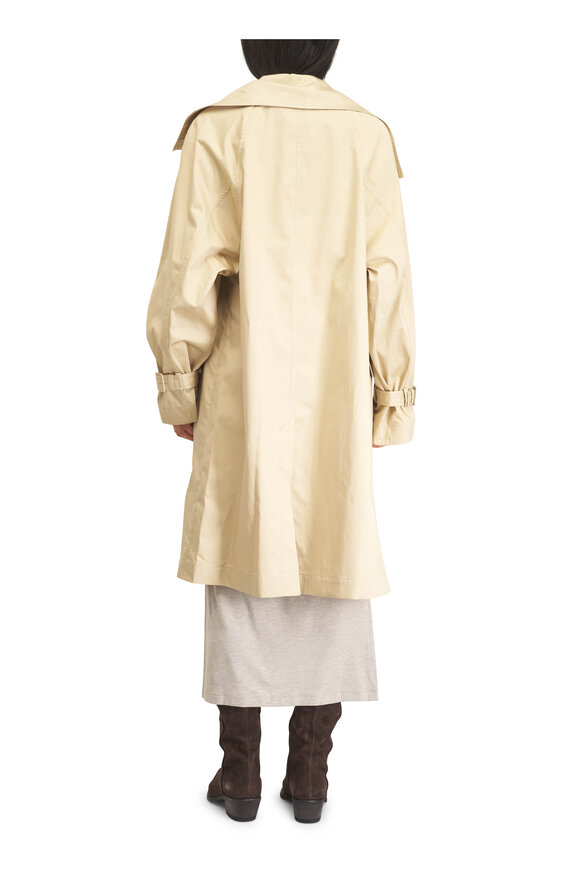 Totême Beige Cotton Oversized Trench Coat - view 4