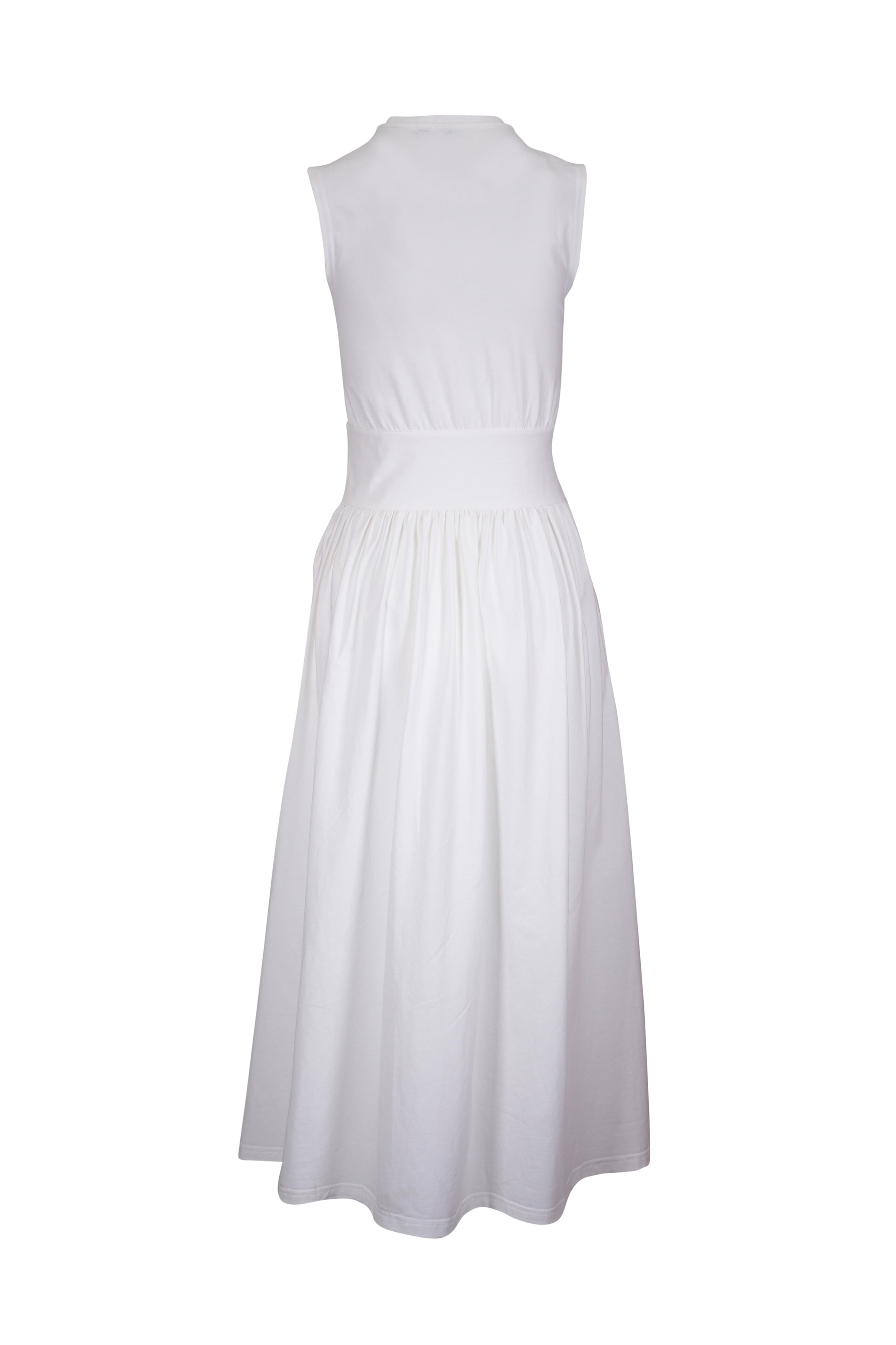 Totême - Sleeveless Cotton Tee Off White Dress | Mitchell Stores