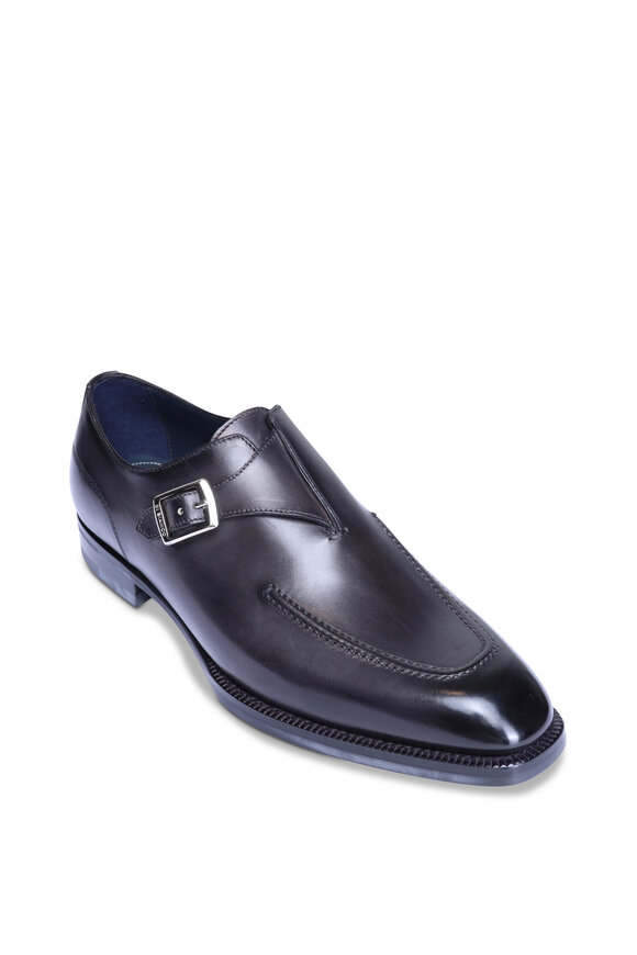 Scarpe di Bianco Mantova Anthracite Monk Strap Dress Shoe