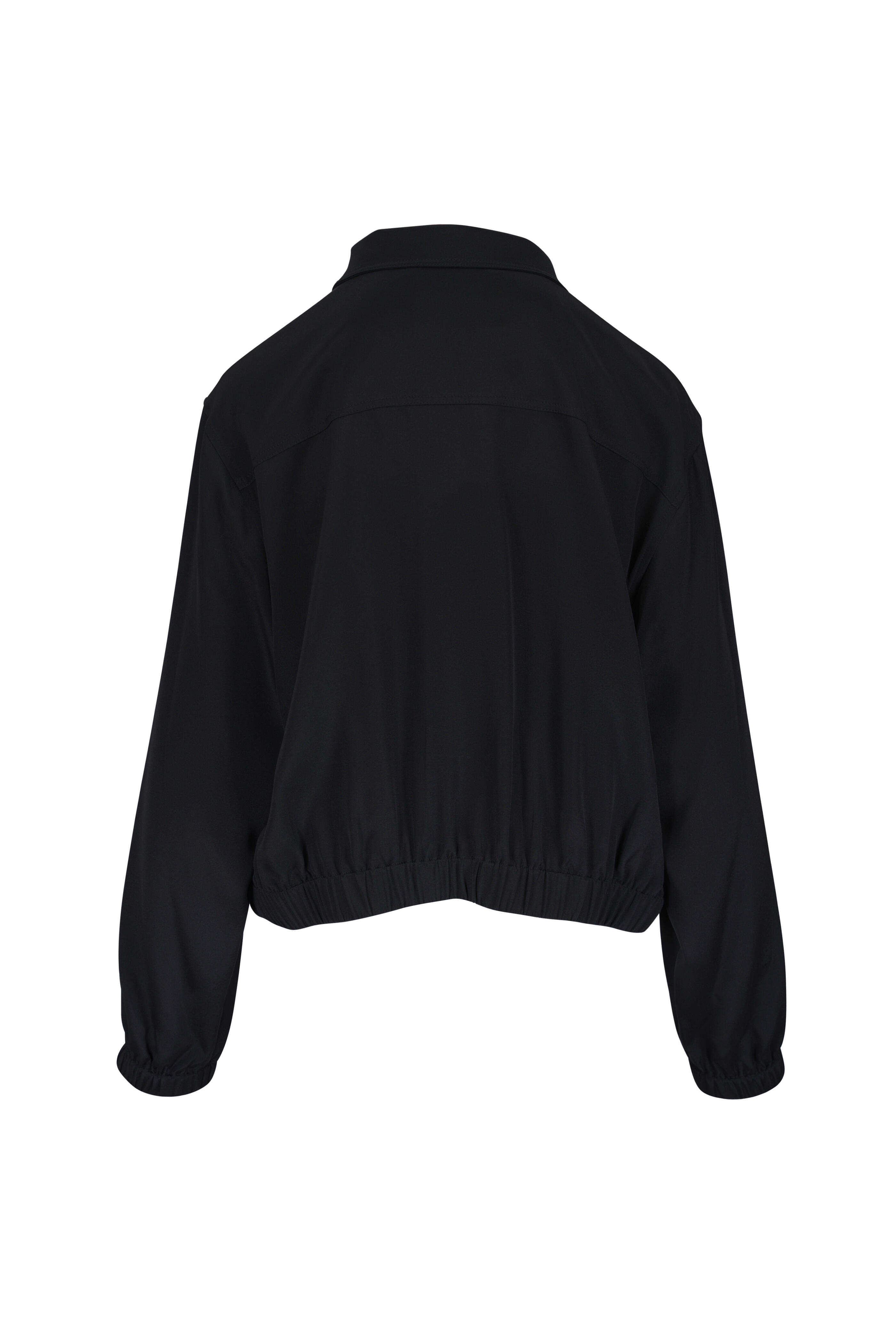 Lafayette 148 New York - Black Zip Front Bomber Jacket - view 2