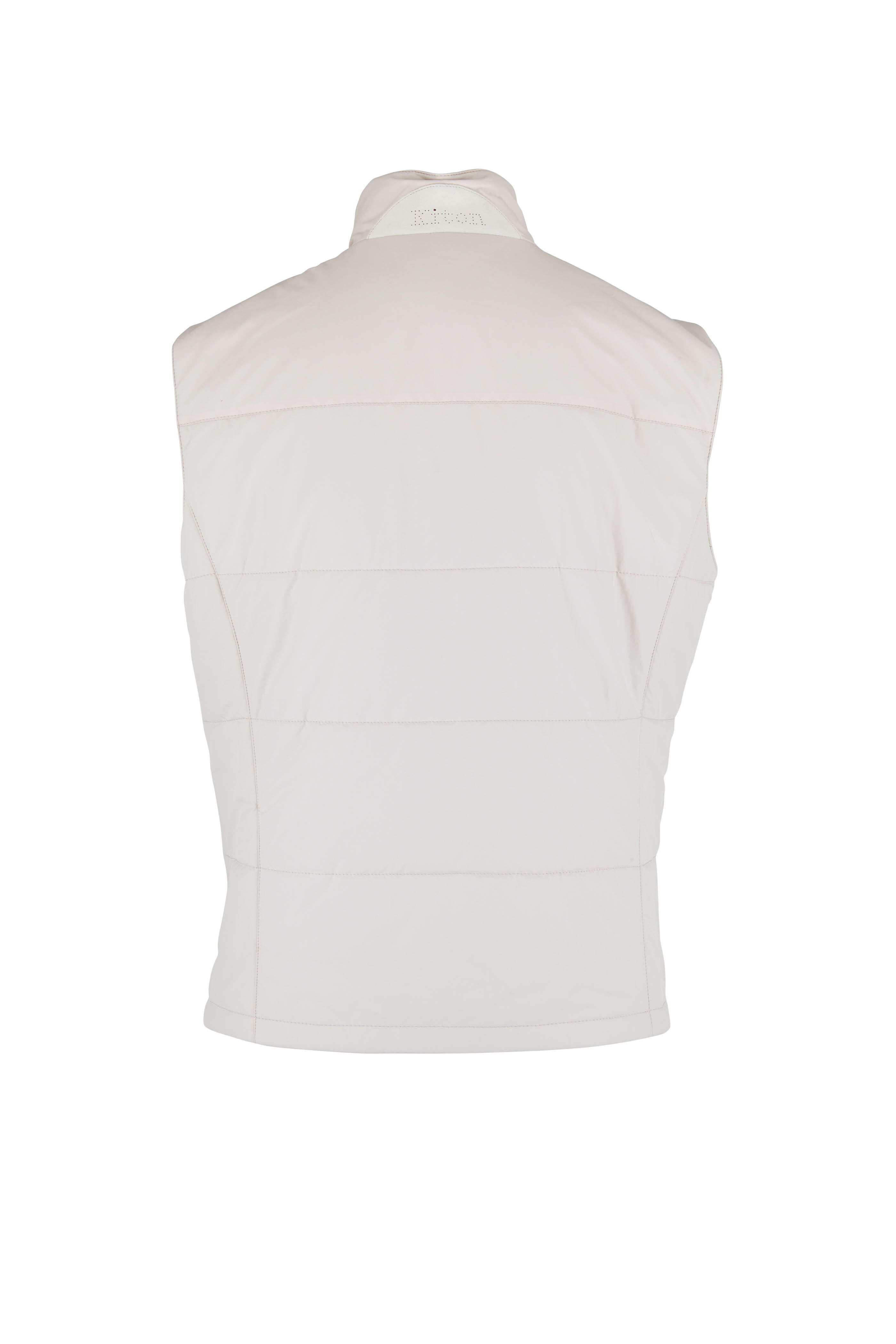 Kiton - Cream Quilted Vest | Mitchell Stores