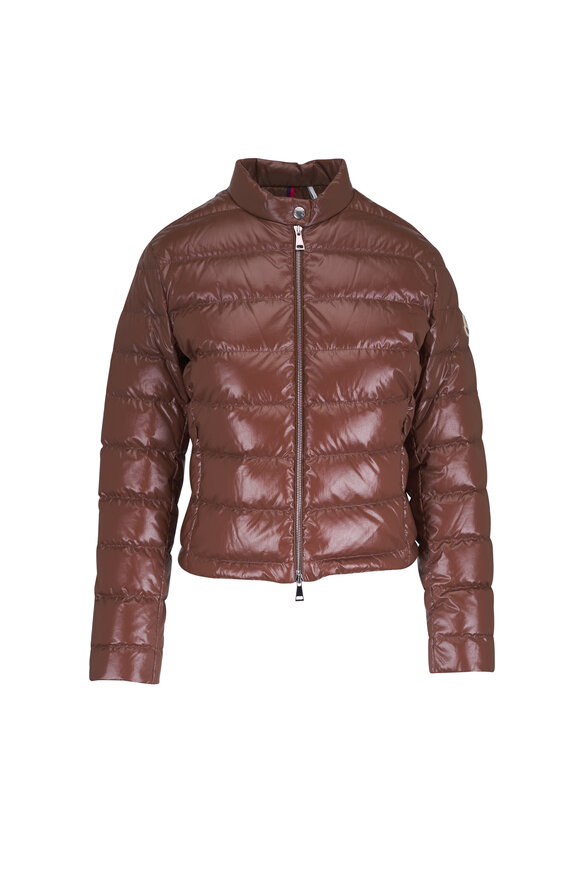 Moncler Papillon Shiny Brown Down Jacket