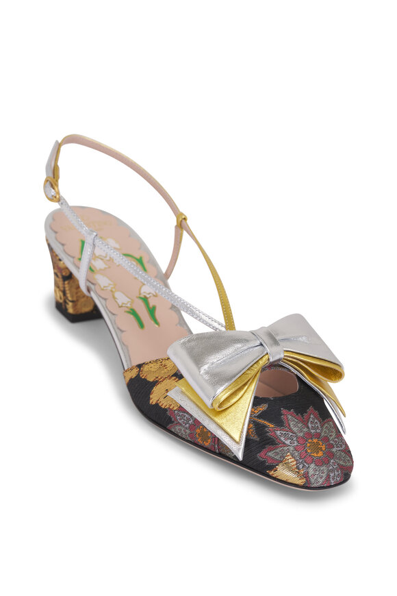 Valentino Garavani - Bowow Jacquard Slingback, 45mm