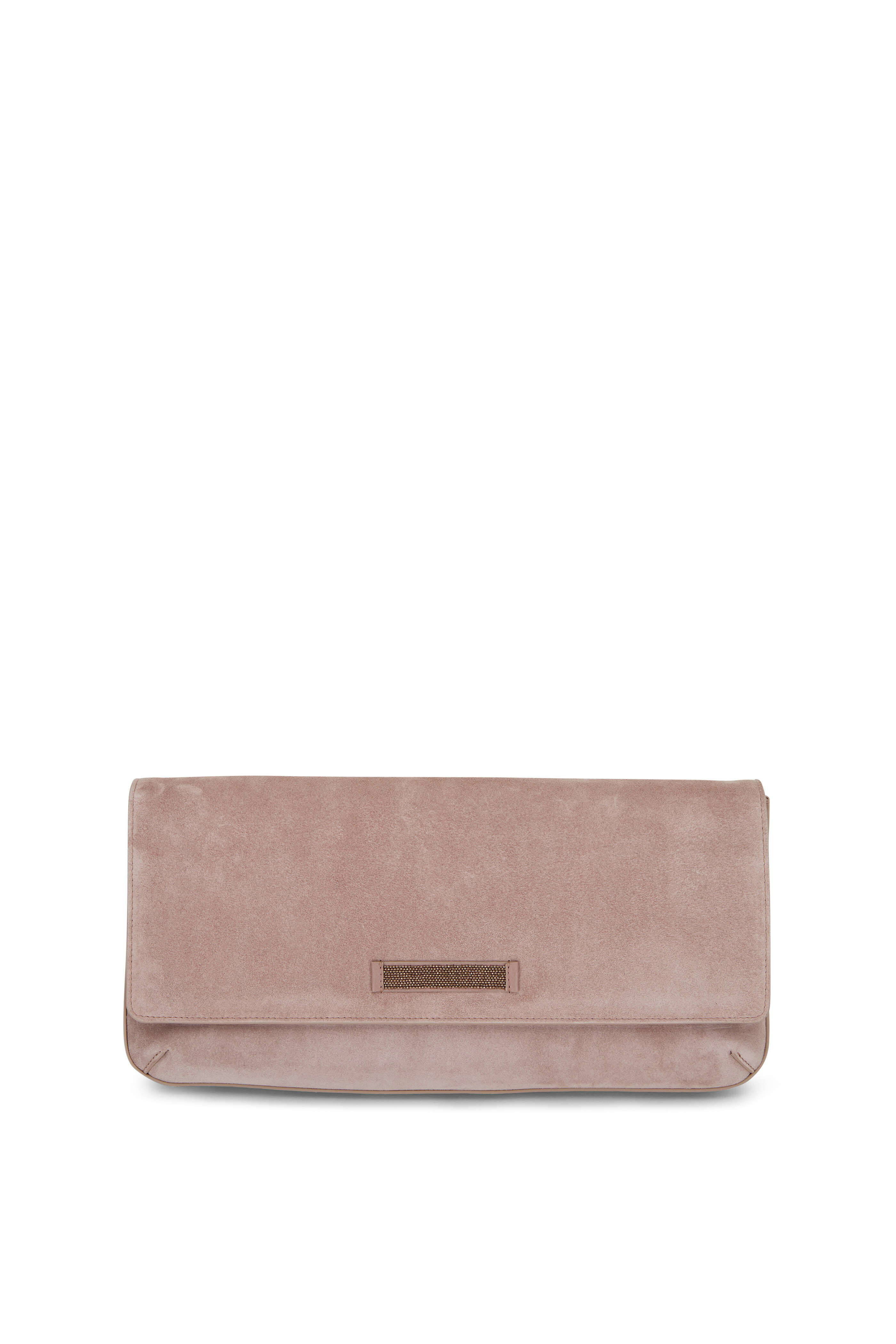 Brunello Cucinelli - Rose Suede East West Clutch