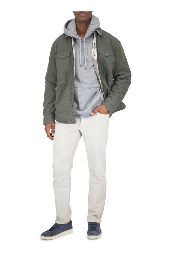 Faherty Brand High Standard Heathered Pebble Gray Hoodie - view 2