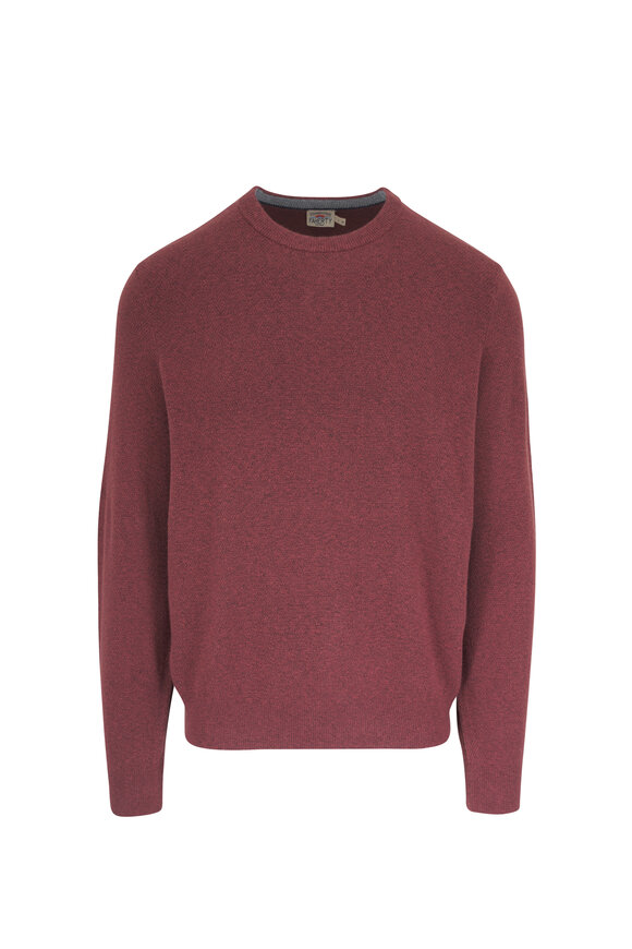 Faherty Brand Jackson Sunset Red Heather Crewneck Sweater - view 1