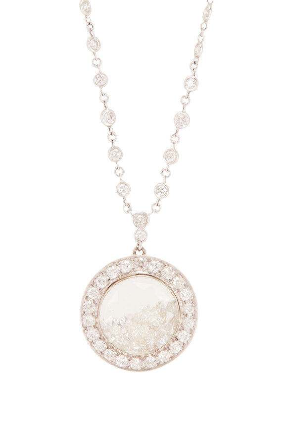 Renee Lewis White Gold Diamond Shake Necklace - view 2