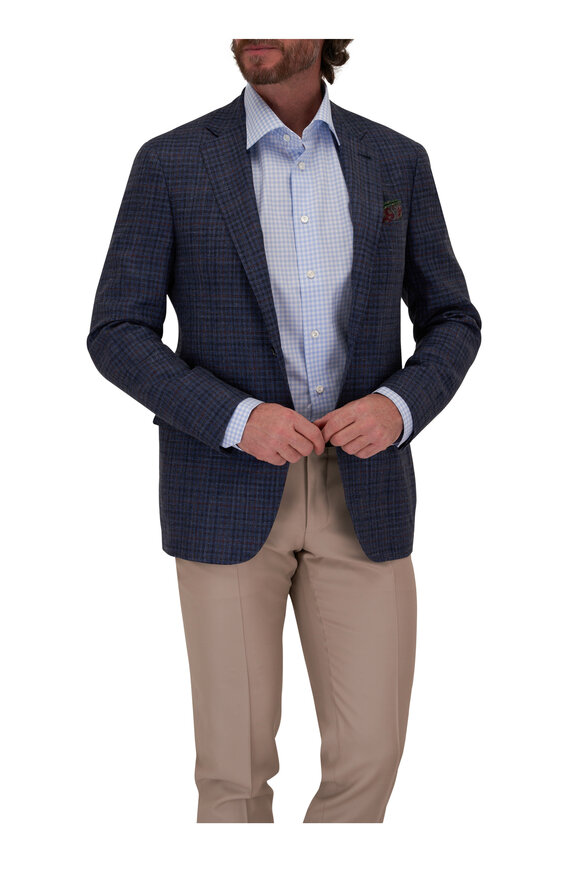 Canali - Tan Solid Wool Dress Pant