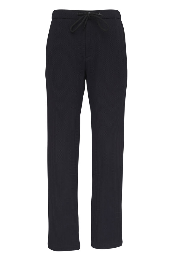 Deke Black Textured Drawstring Pant - view 1