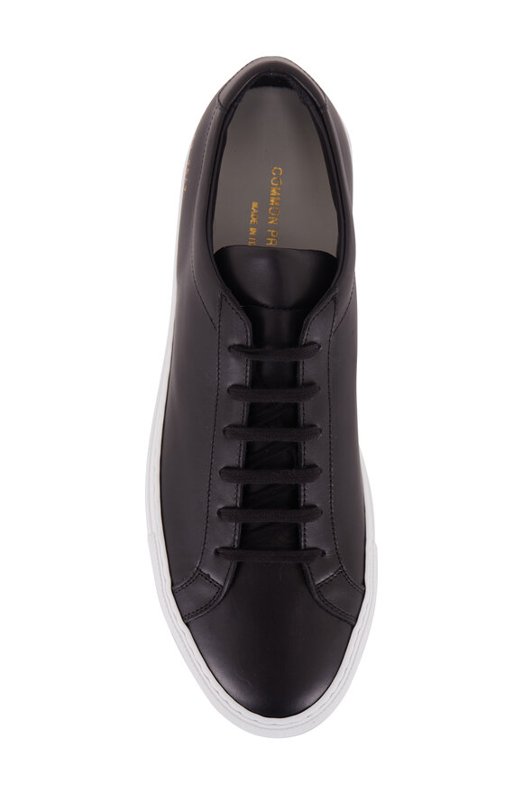 Common Projects - Achilles Black Leather Low Top Sneaker 