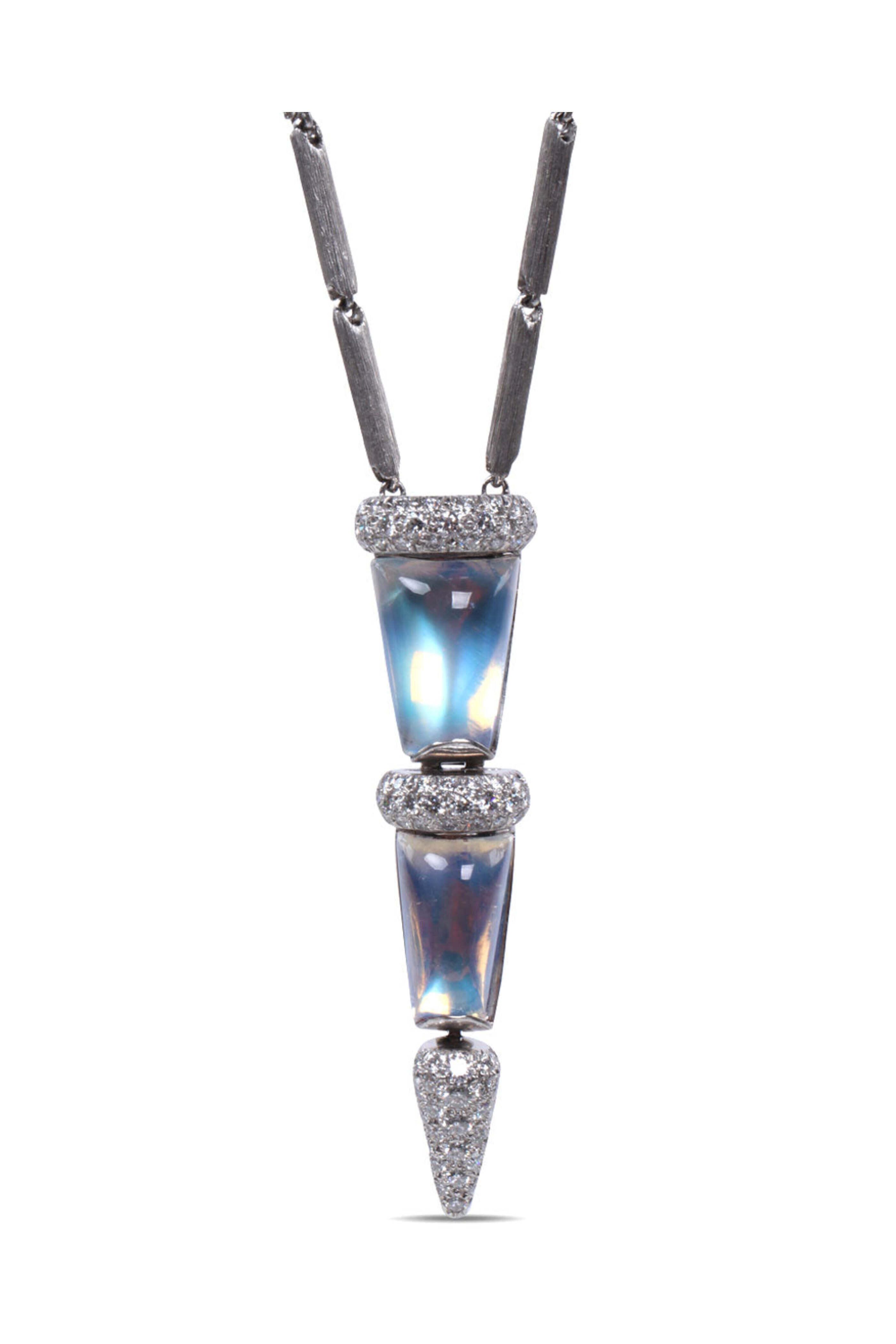 John T. Haynes - Blue Moonstone Dunay Necklace