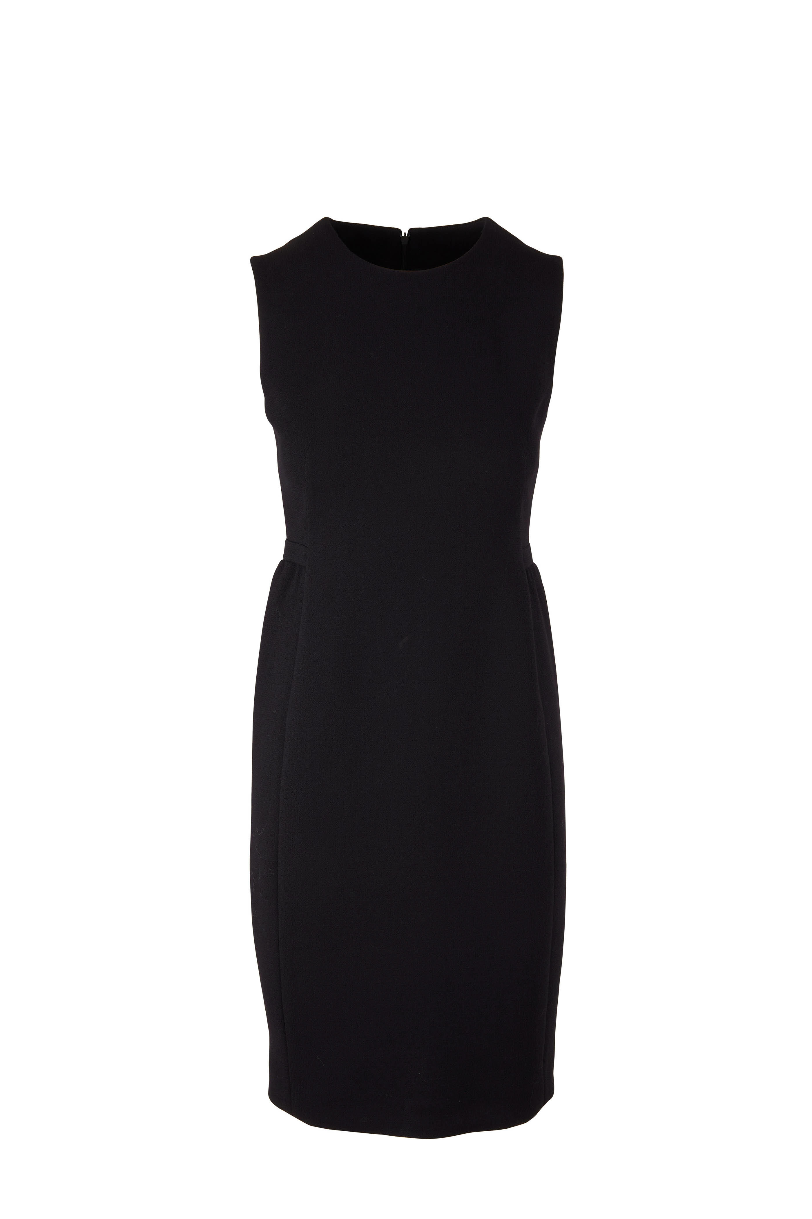Akris - Black Wool Crepe Sheath Dress - view 1