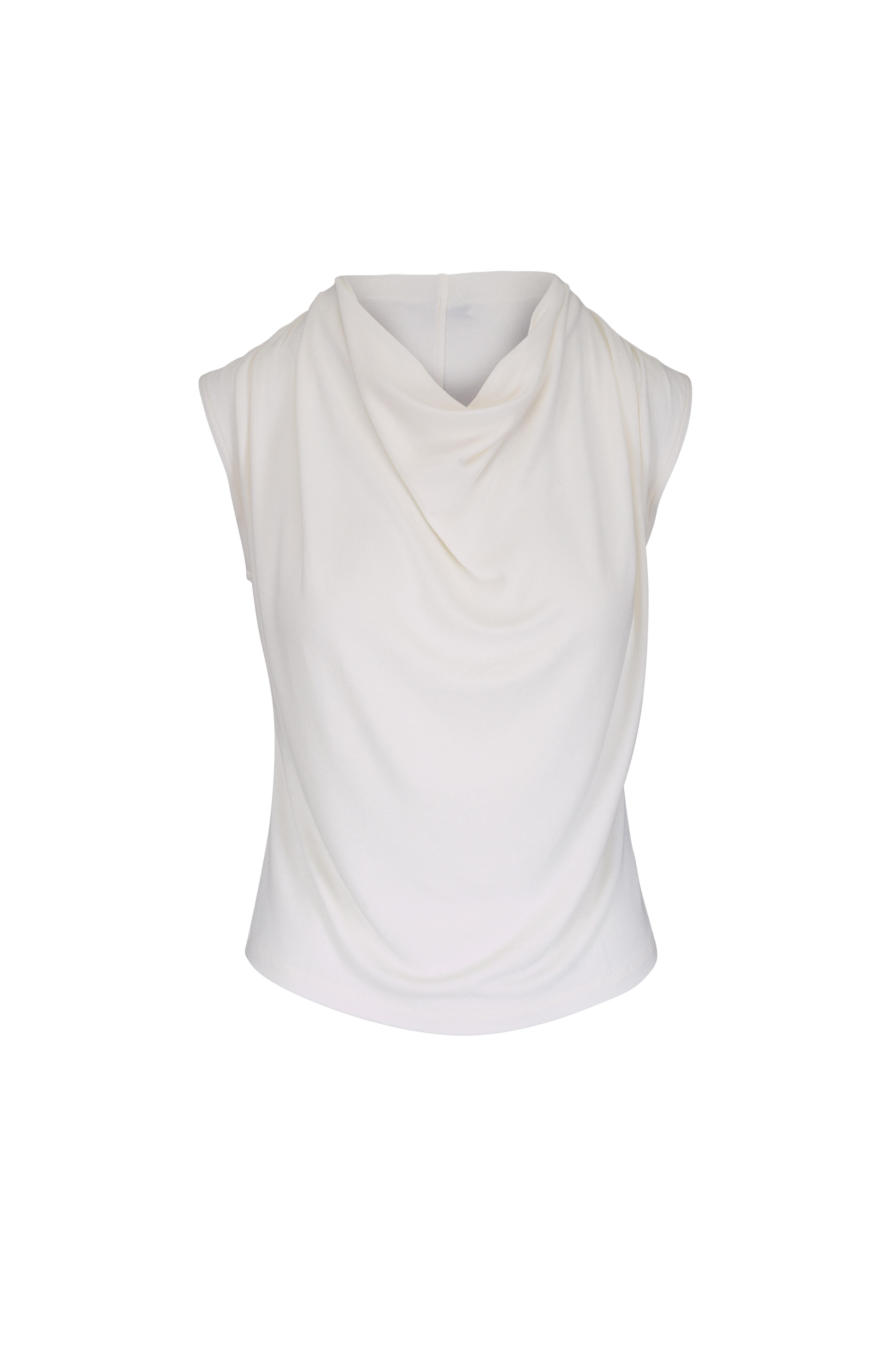 Vince - Gesso Jersey Draped Cowl Neck Top