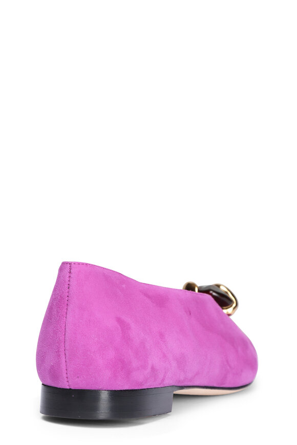 Jimmy Choo Margot Violet Orchid Suede Flat - view 3