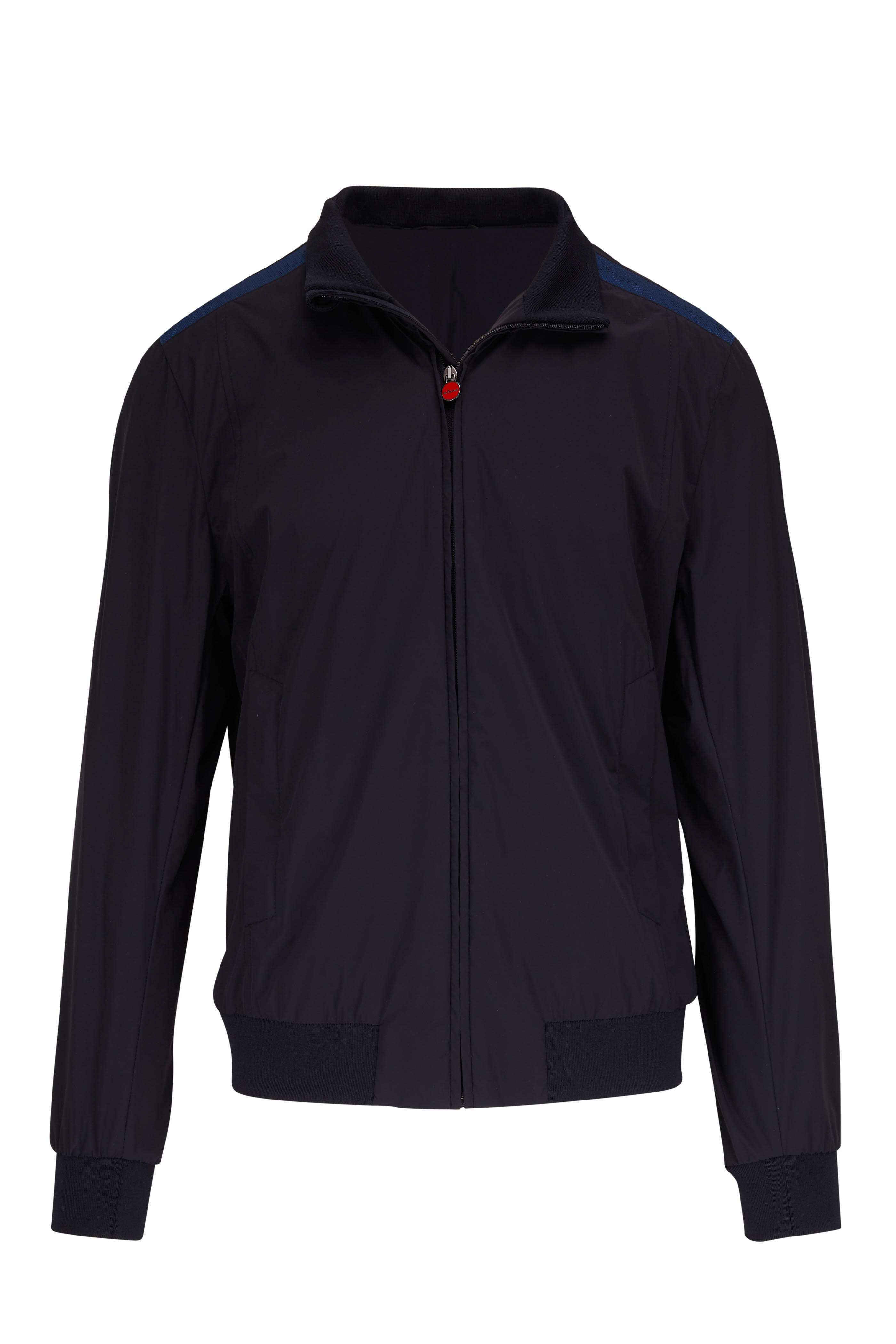 Kiton - Black & Blue Nylon Jacket | Mitchell Stores