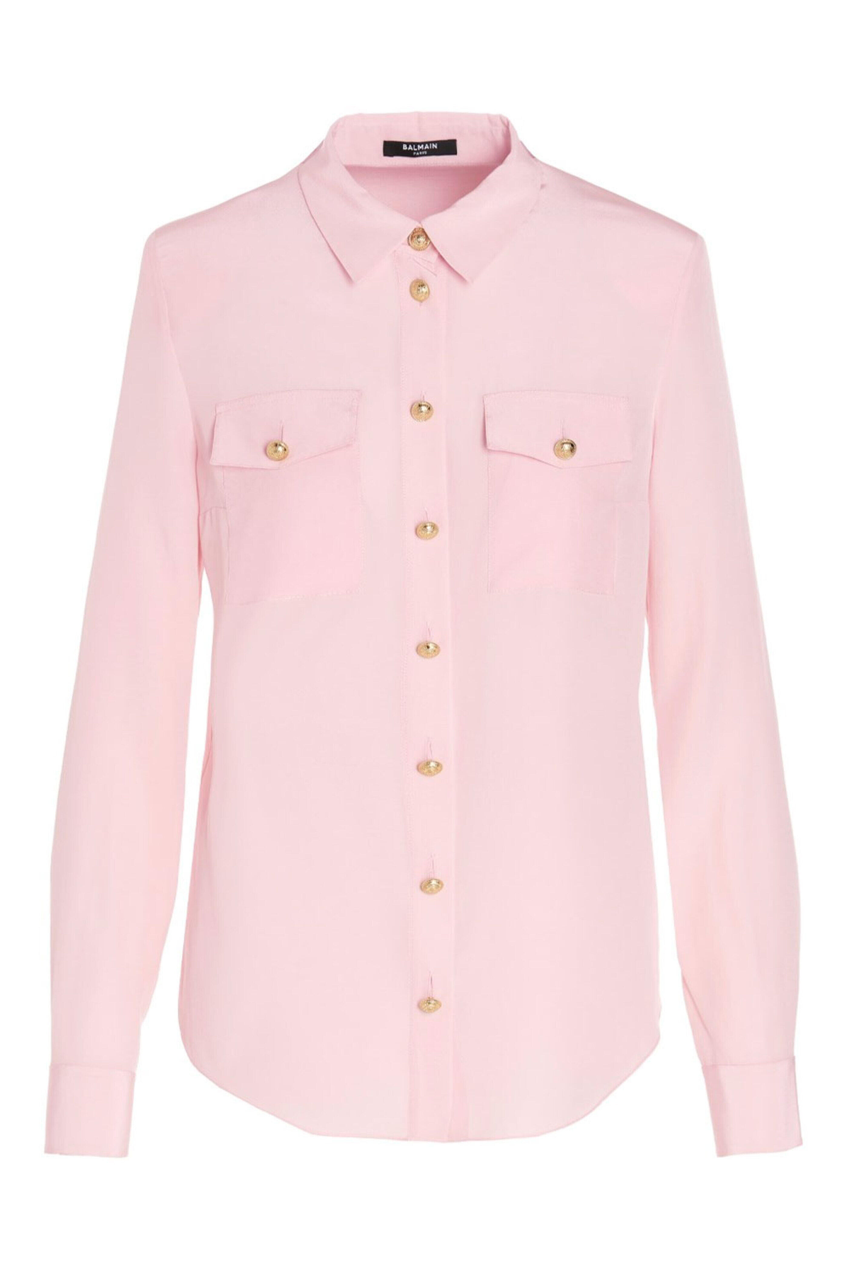 Balmain - Pale Rose Crepe de Chine Shirt
