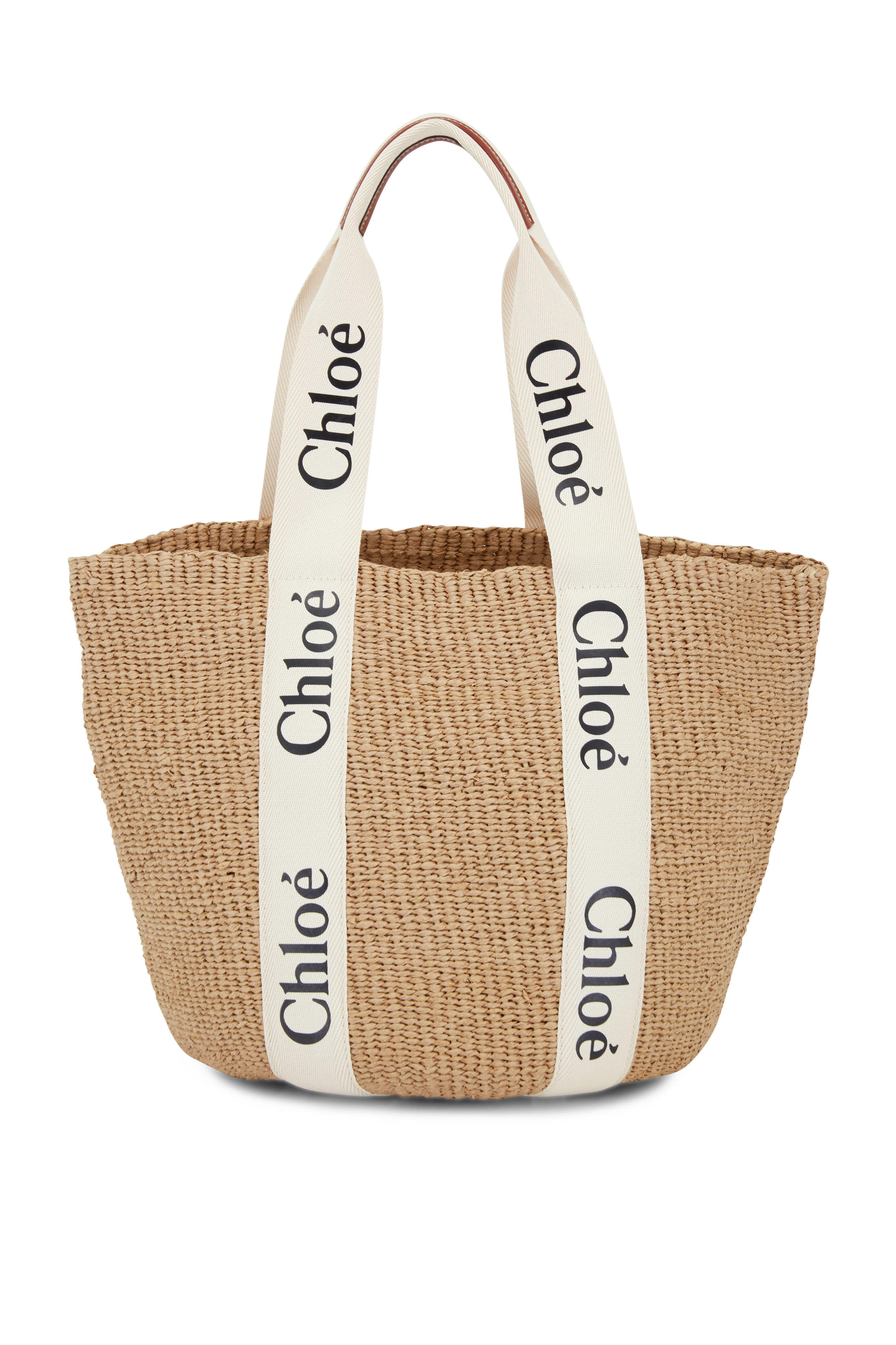 Chloé - White Woody Paper Logo Tote