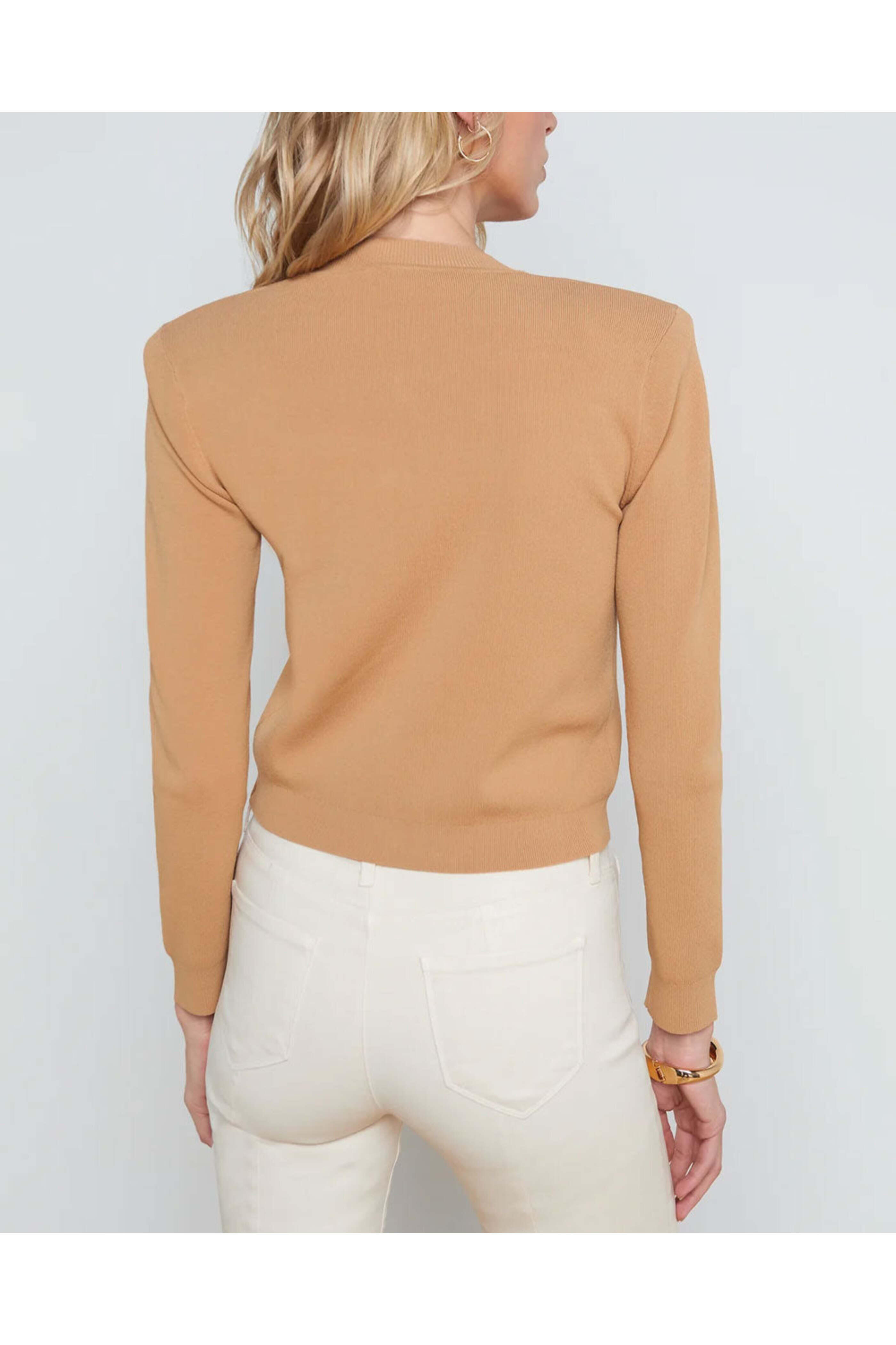 L'Agence - Soft Camel Toulouse Crop Cardigan