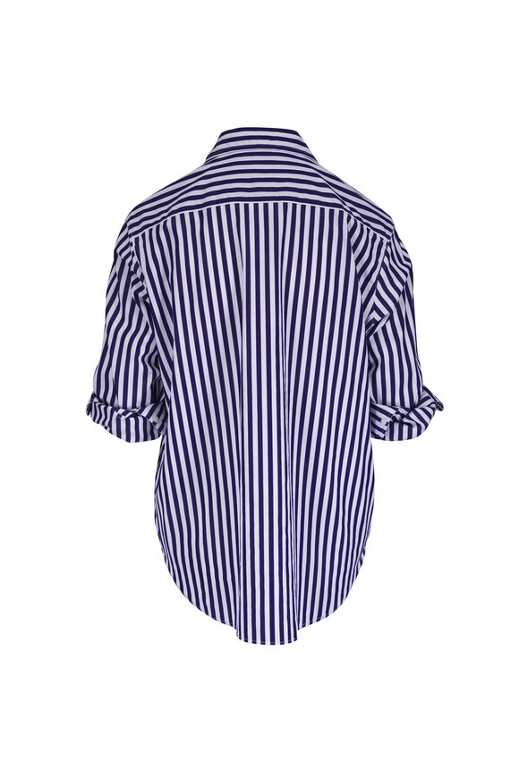 Frank & Eileen Eileen White & Navy Stripe Relaxed Button-Up Shirt - view 2