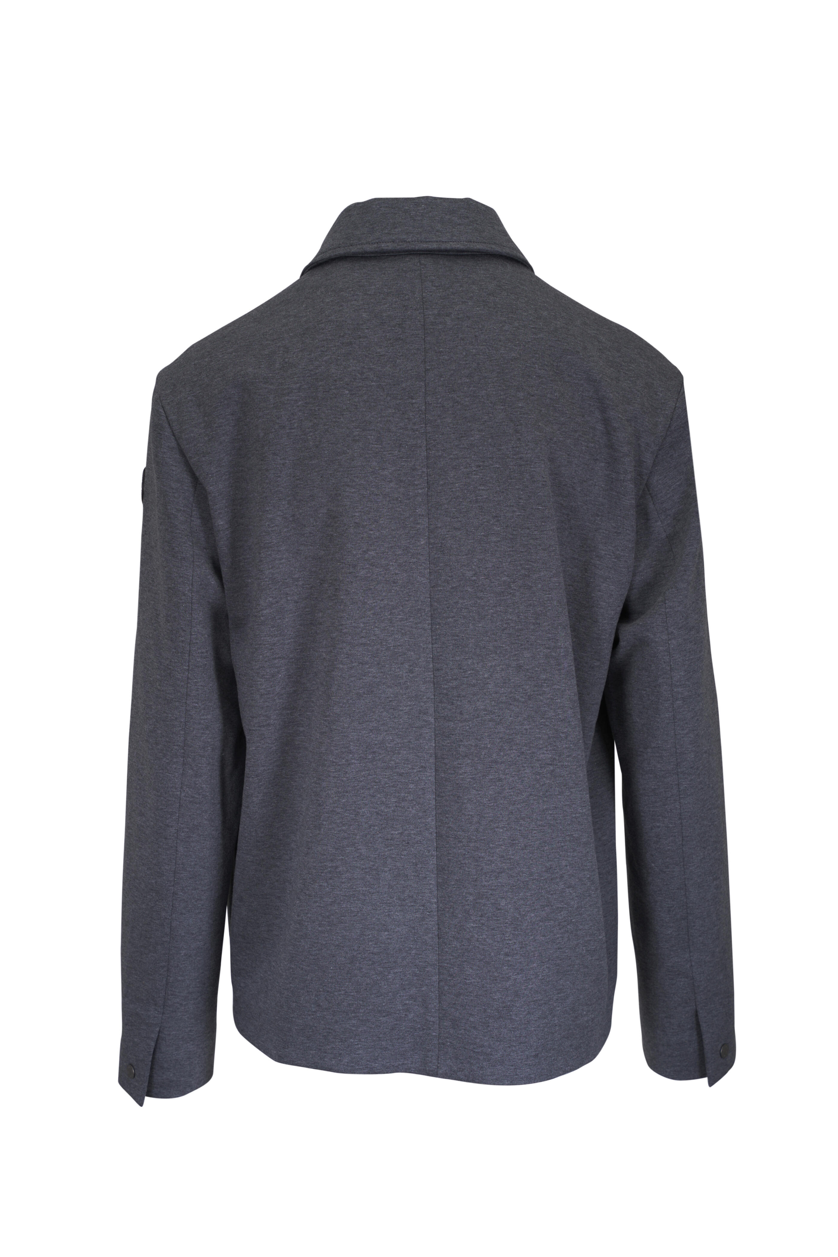 MONCLER ロコハッチフテットシャケット W1A000835963V 268 Moncler - Cabalian Gray Wool Shacket | Mitchell Stores